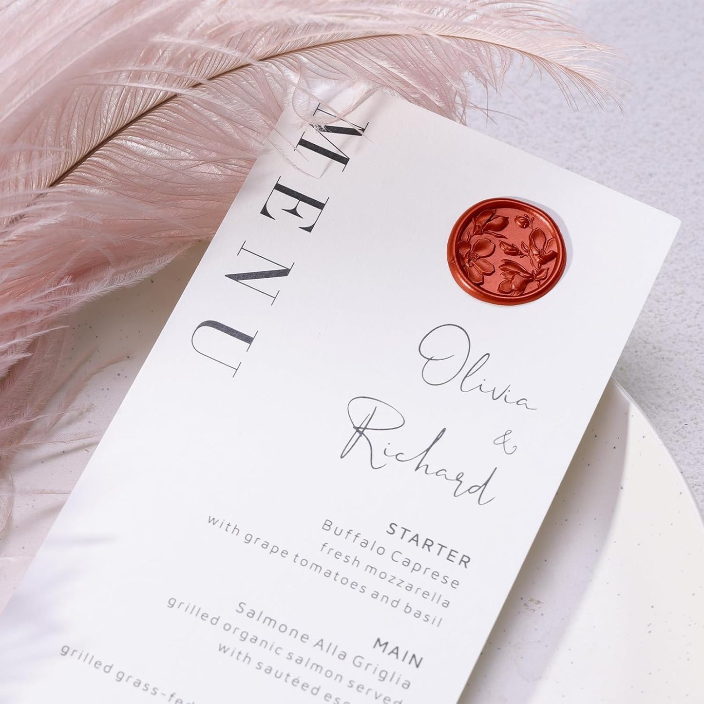 UNIQOOO Wax Seal Stickers - (3 Designs in 1 Pack) Wedding Invitation Envelope Seal Stickers, 60 Pcs Self-Adhesive Stickers, Perfect for Invitation, Christmas, Gift Wrapping