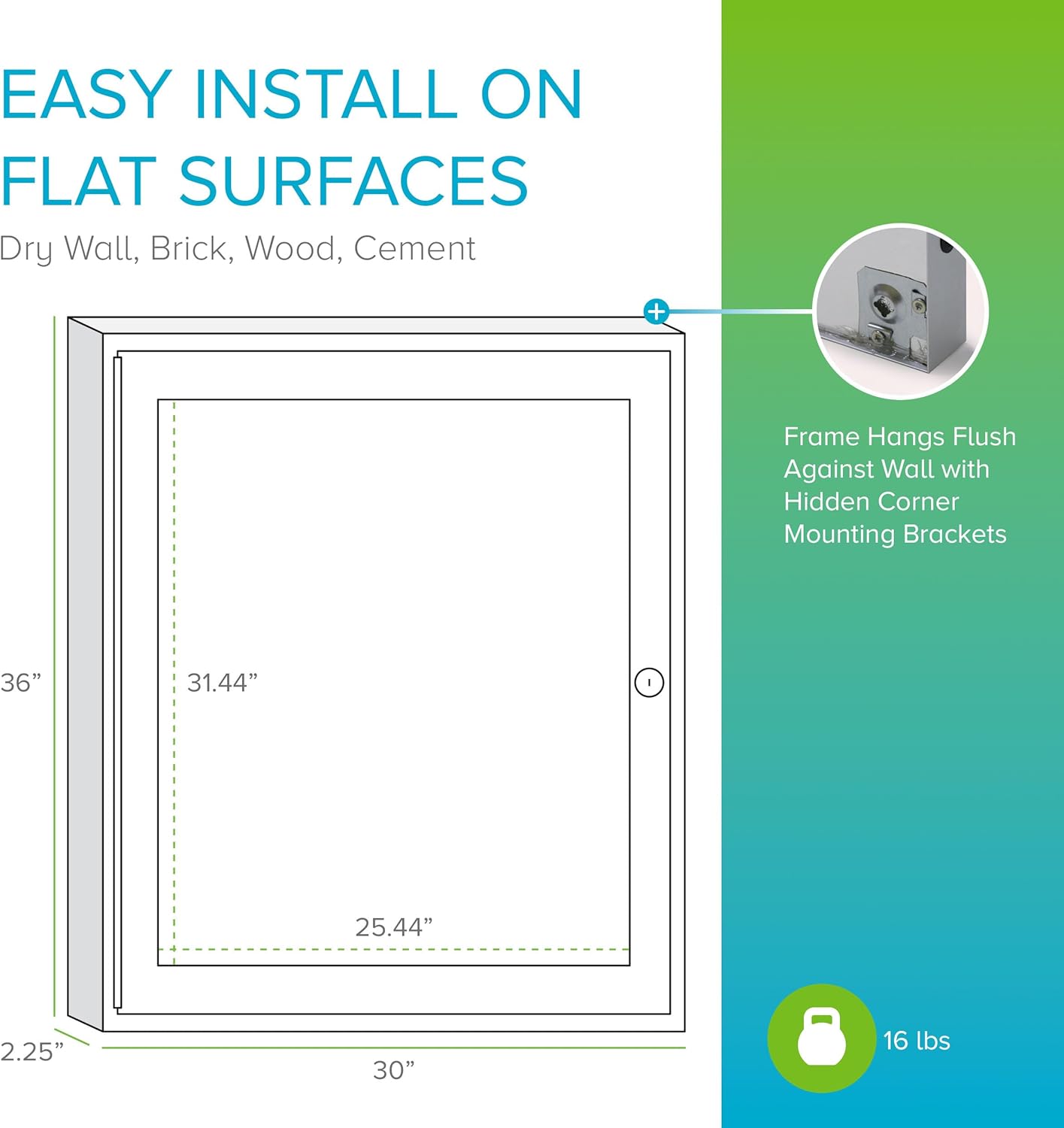 Ghent 36"x30" 1-Door Outdoor Enclosed Vinyl Bulletin Board, Shatter Resistant, with Lock, Satin Aluminum Frame - Caramel (PA13630VX-181), Made in the USA