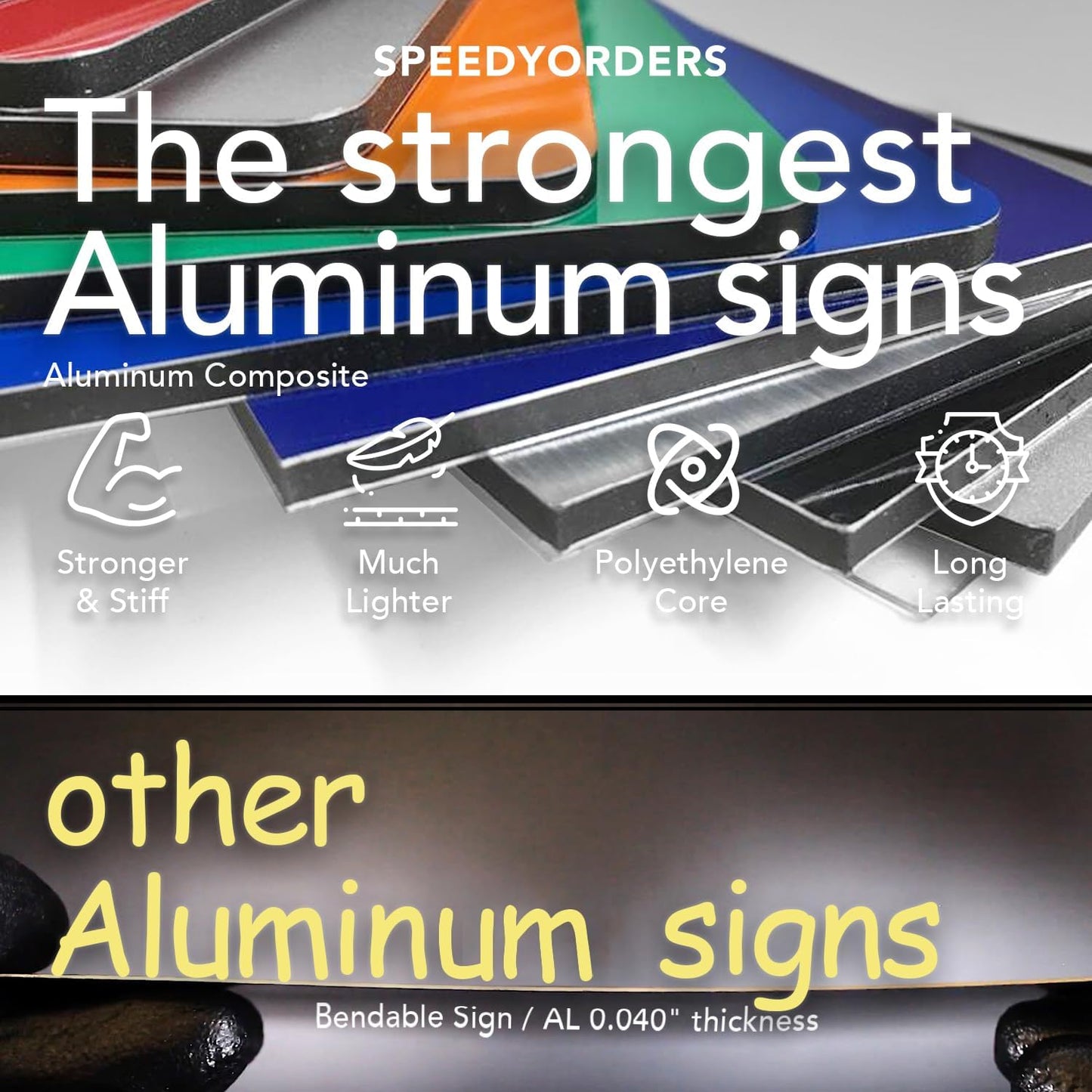 Custom Outdoor Metal Sign - Personalized Aluminum Safety and Business Signs, Waterproof, Silver Brushed Metal, 7x7 In