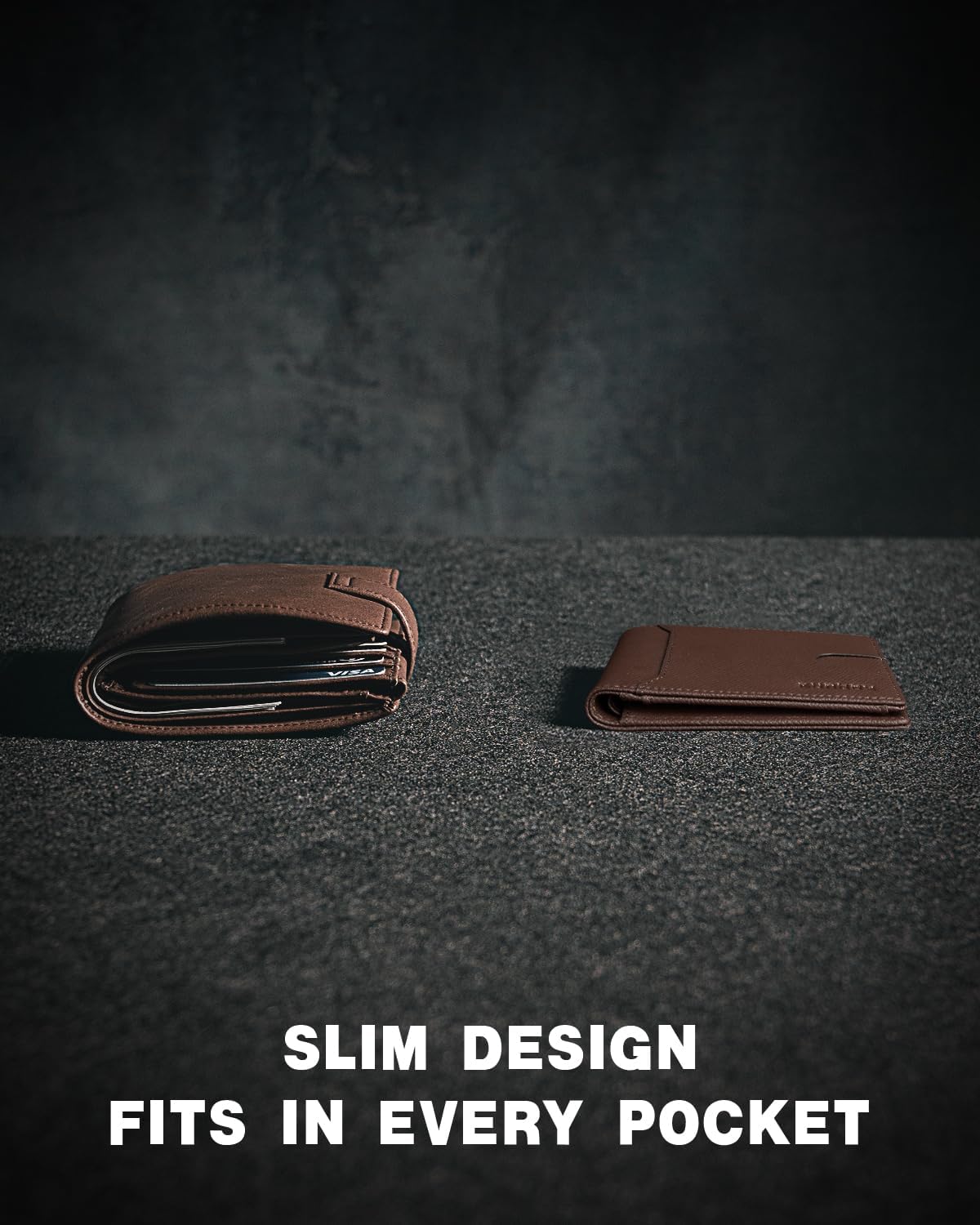 RUNBOX Novelty Wallet for Men Slim 11 Credit Card Holder Slots Leather RFID Blocking Small Thin Men's Wallet Bifold Minimalist Front Pocket Large Capacity Gift Box