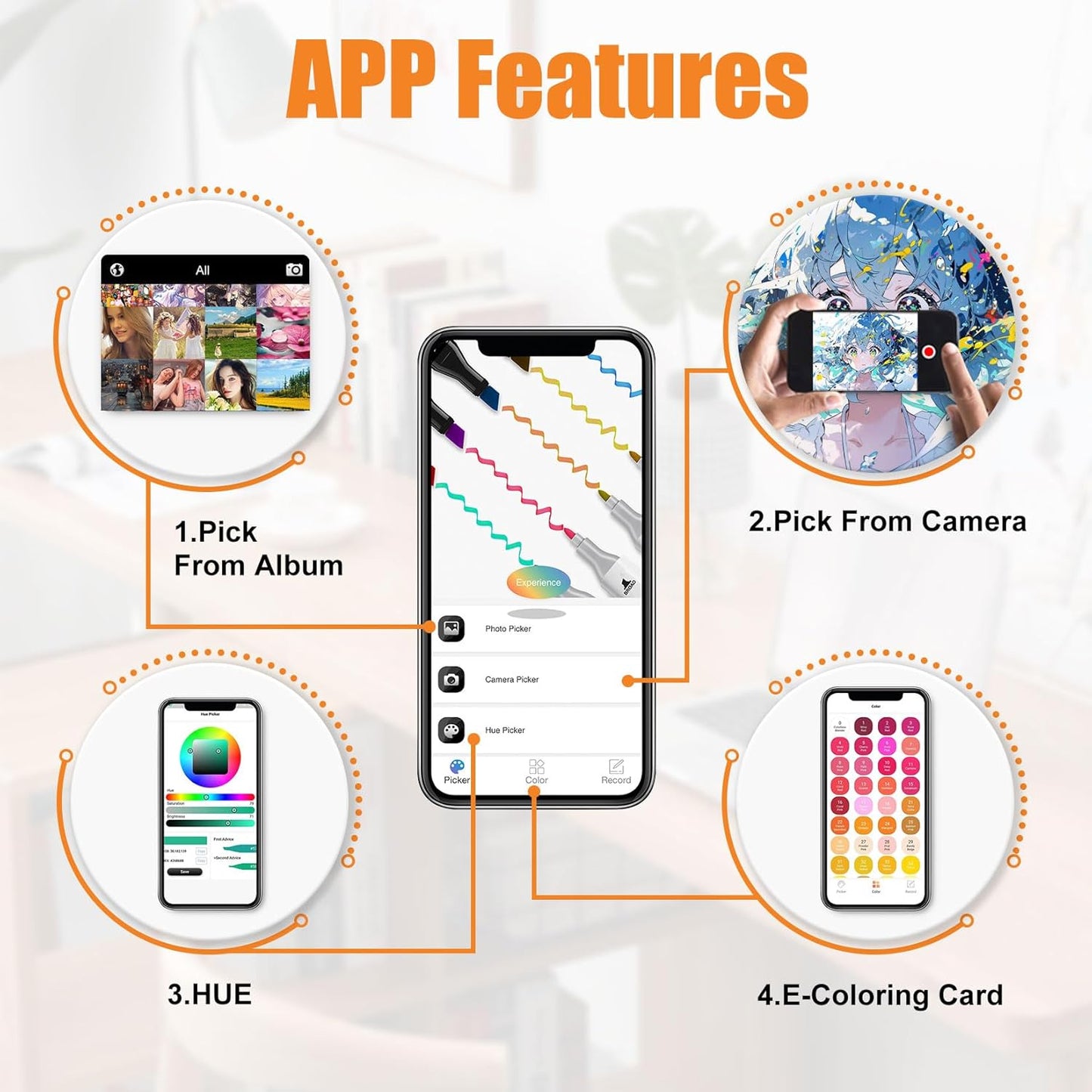 204 Colors Alcohol Markers with Free App, Chisel & Fine Tip Alcohol-Based Marker Set for Adults Kids, Dual Tip Artist Markers for Drawing, Coloring Illustration, Painting and Great Gift Idea