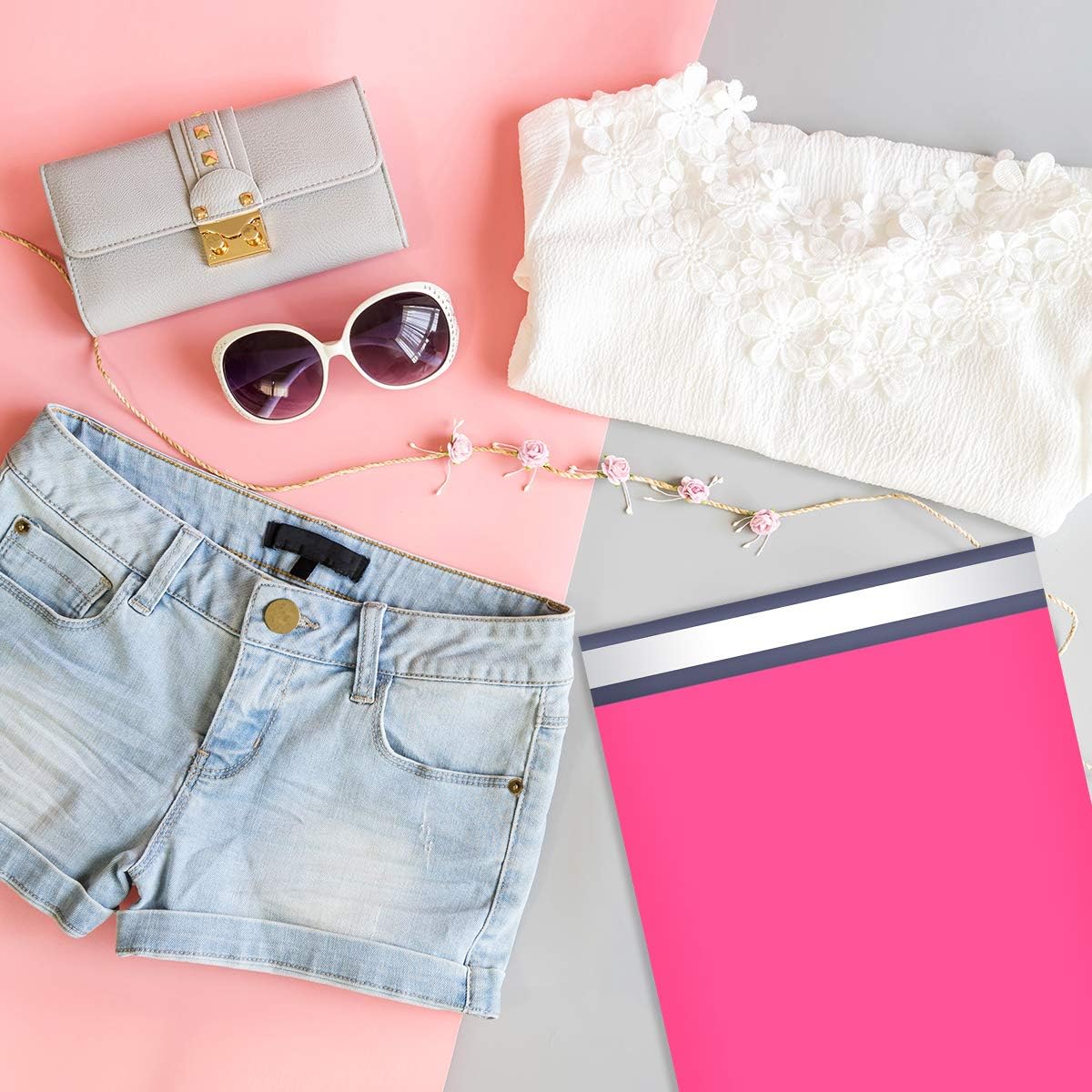 UCGOU Poly Mailers 10x13 Inch Hot Pink 100 Pack Shipping Bags #4 Strong Mailing Envelopes Boutique Packaging Postal Self Seal Adhesive Waterproof and Tear Proof Small Business for Clothes Books