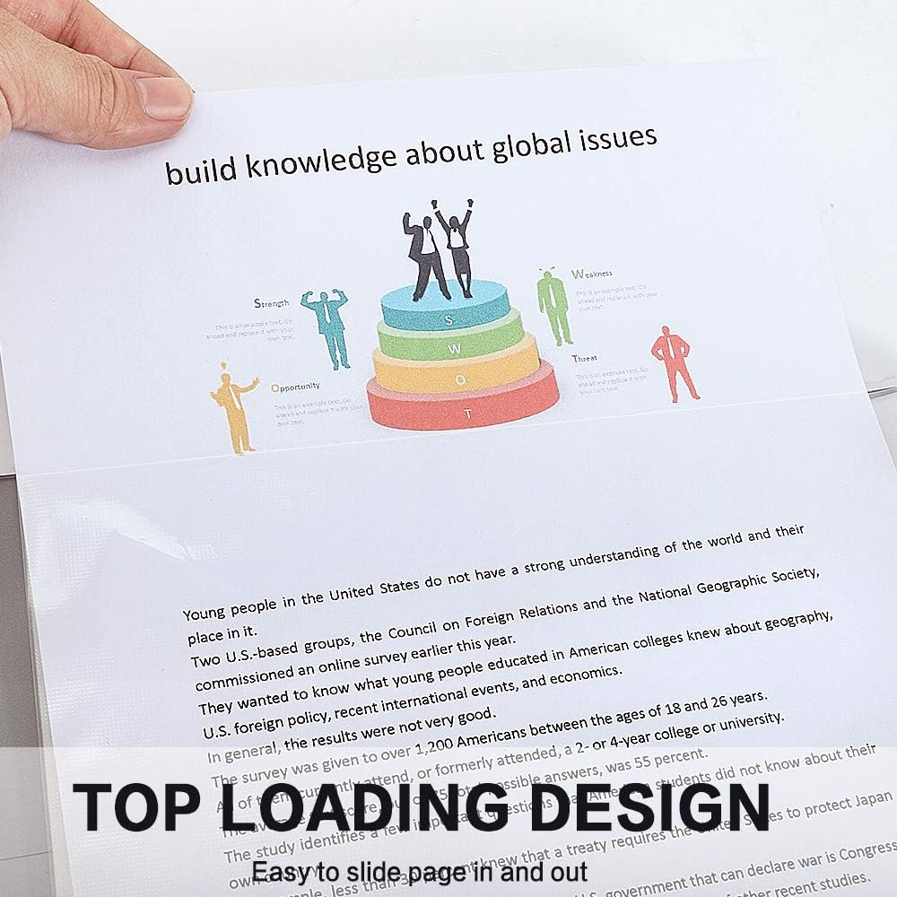 Sheet Protectors, HERKKA 900 Pack Heavy Duty Clear Plastic Page Protectors Sheet Reinforced 11-Hole Fit for 3 Ring Binder Fits Standard 8.5 x 11 Paper, 9.25 x 11.25 Top Loaded, Acid Free