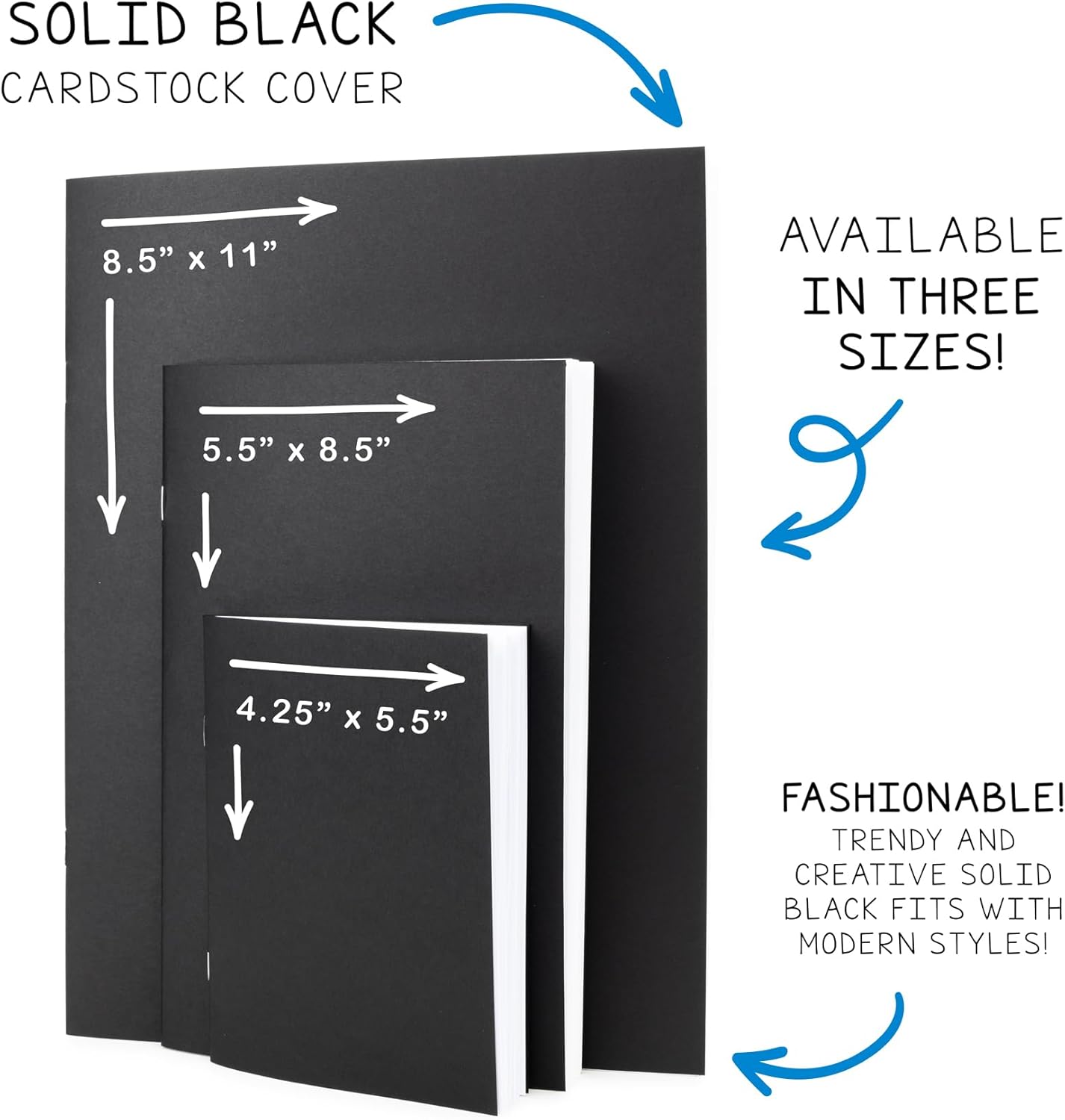 Hygloss Blank Books 8.5 x 11 Inches - 6 Pack – Kraft Color Paperback for Drawing & Writing – Empty Books for Journaling, Sketching or Arts & Craft