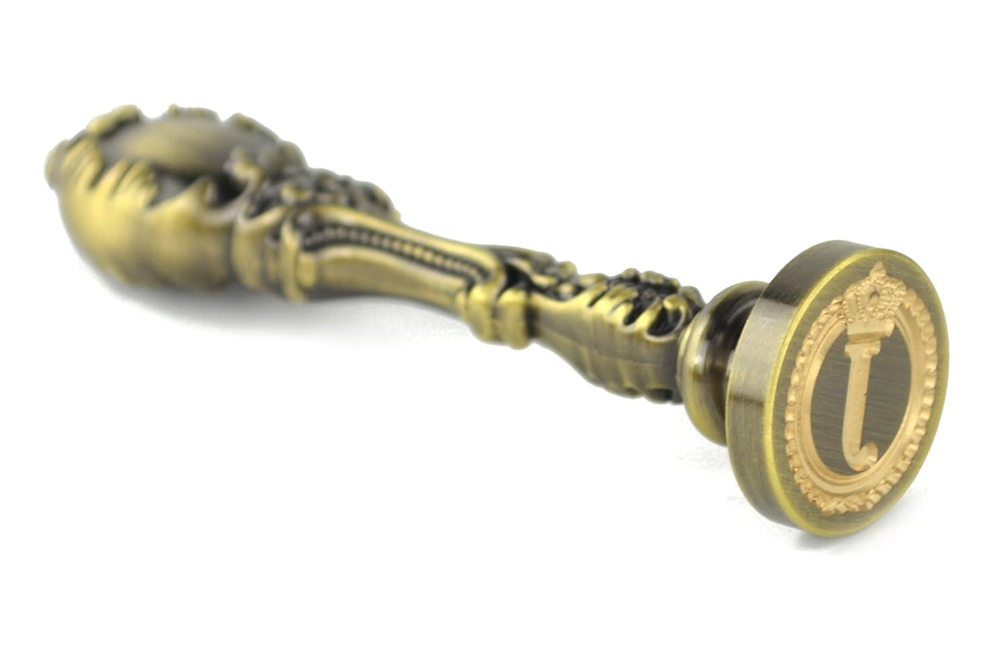 Samyo Creative Romantic Stamp Maker Classic Old-Fashioned Style Brass Color Wax Seal Sealing Stamp Vintage Antique Alphabet Initial Letter Set - (Letter J)