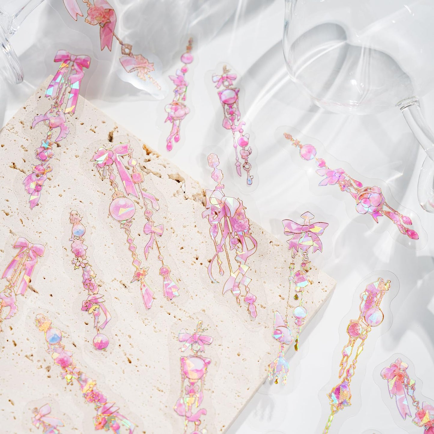 Alideco 120pcs Scrapbook Stickers Vintage Boundless Jewelry Scrapbooking Junk Journal Crafts Embelishment Decoration Diary Stickers (wujiezhubao)