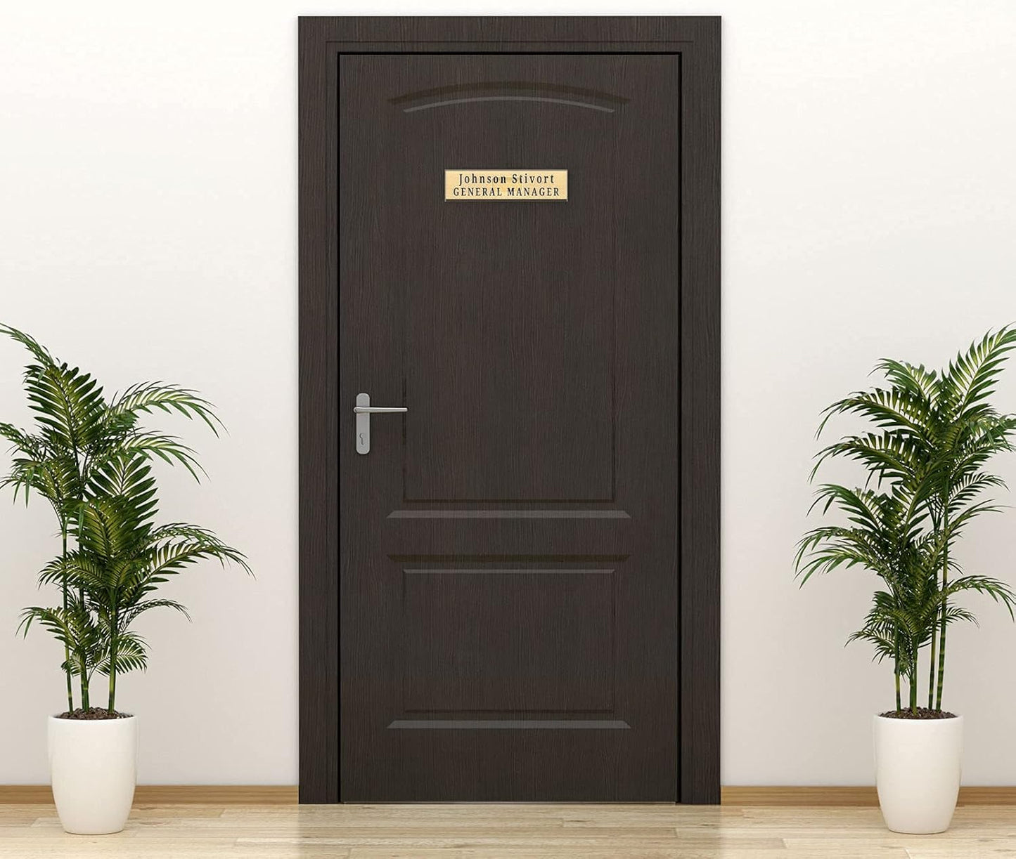 Acrylic 12 Pack Wall Name Plates Holder for Desks, AITEE 2x8 Clear Wall Mount Name Plate Display with 3M Tapes, Floating Door Name Plates Set for Office Home School Classroom Teacher