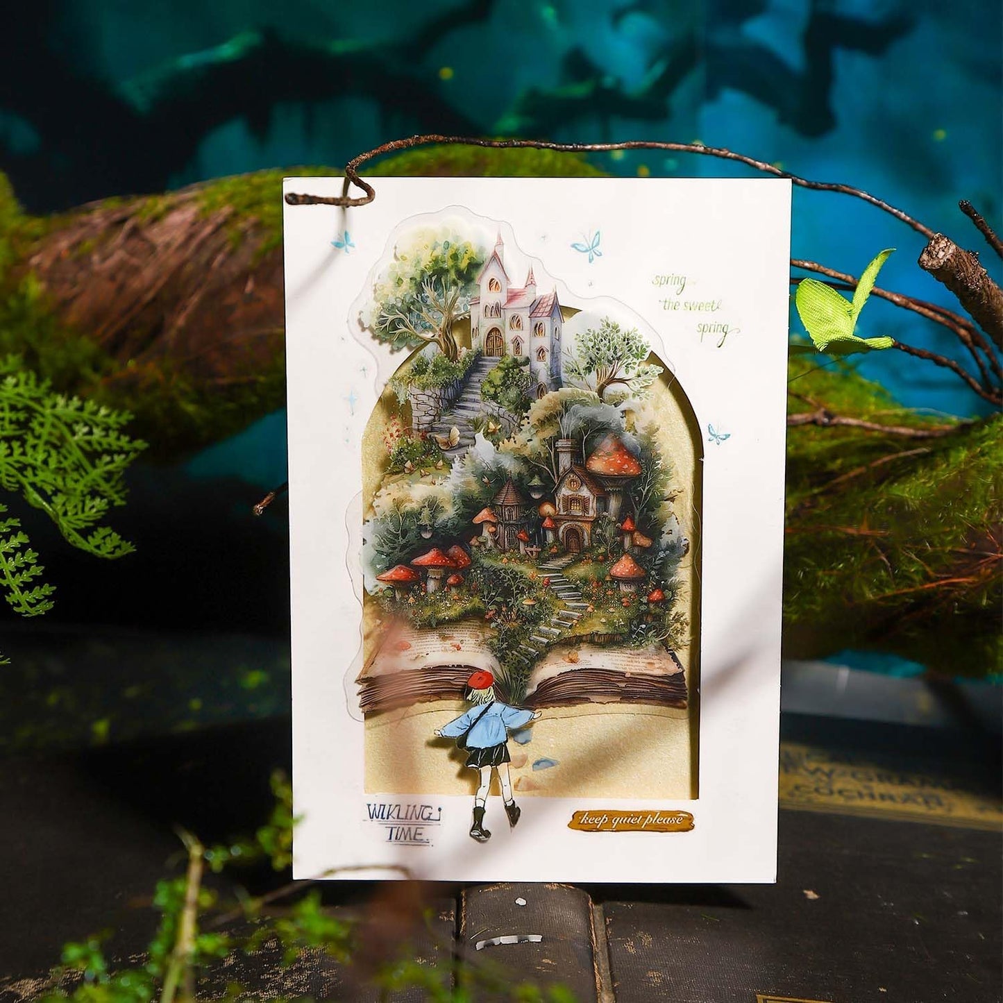 Book World PET Sticker Set, 60PCS Fantasy Scrapbook Stickers for Journaling, DIY Crafts, Planners, and Gift Decoration