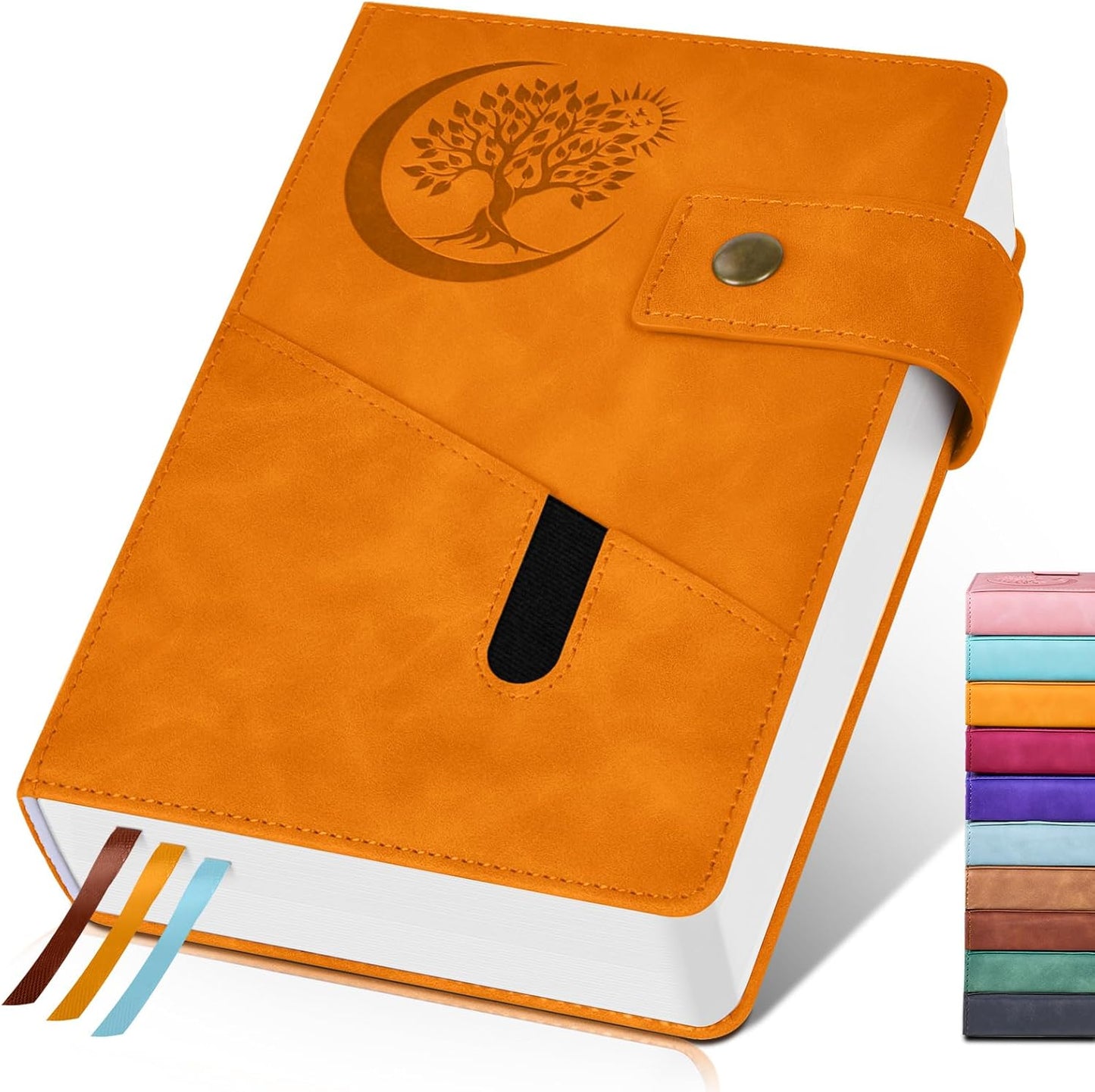 365 Page Thick Lined Journal Notebook for Men Women, B5 Large Leather Journals for Writing, Hardcover Notebooks for Work, School, Note Taking, Business, Travel Diary, College Ruled 7.6" x 10"