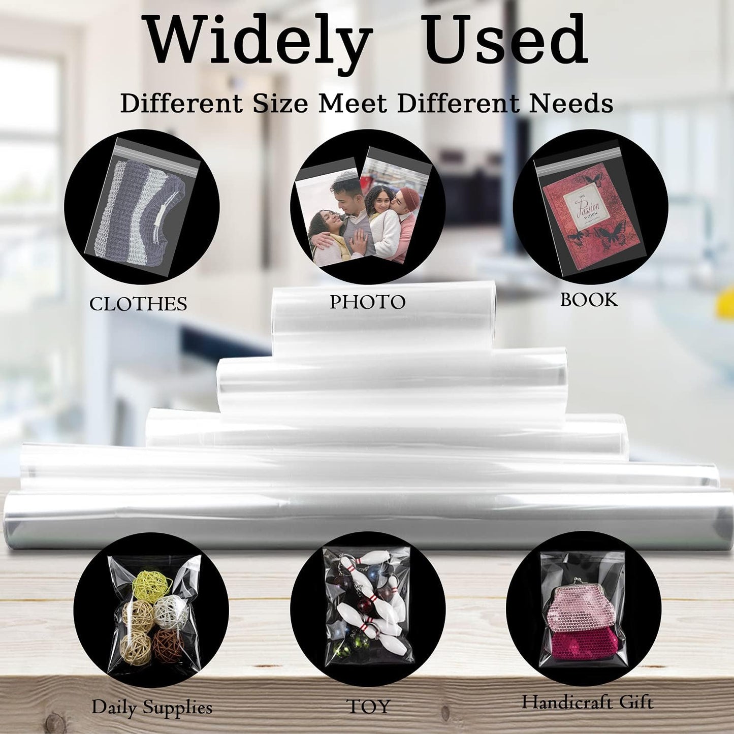 AUEAR 11" x 14" (100 Pack) Clear Plastic Sleeves - Acid Free 1.6mil Crystal Resealable Bags -Fit for 11x14 Prints, Photos, Documents, Clothing, T-Shirt