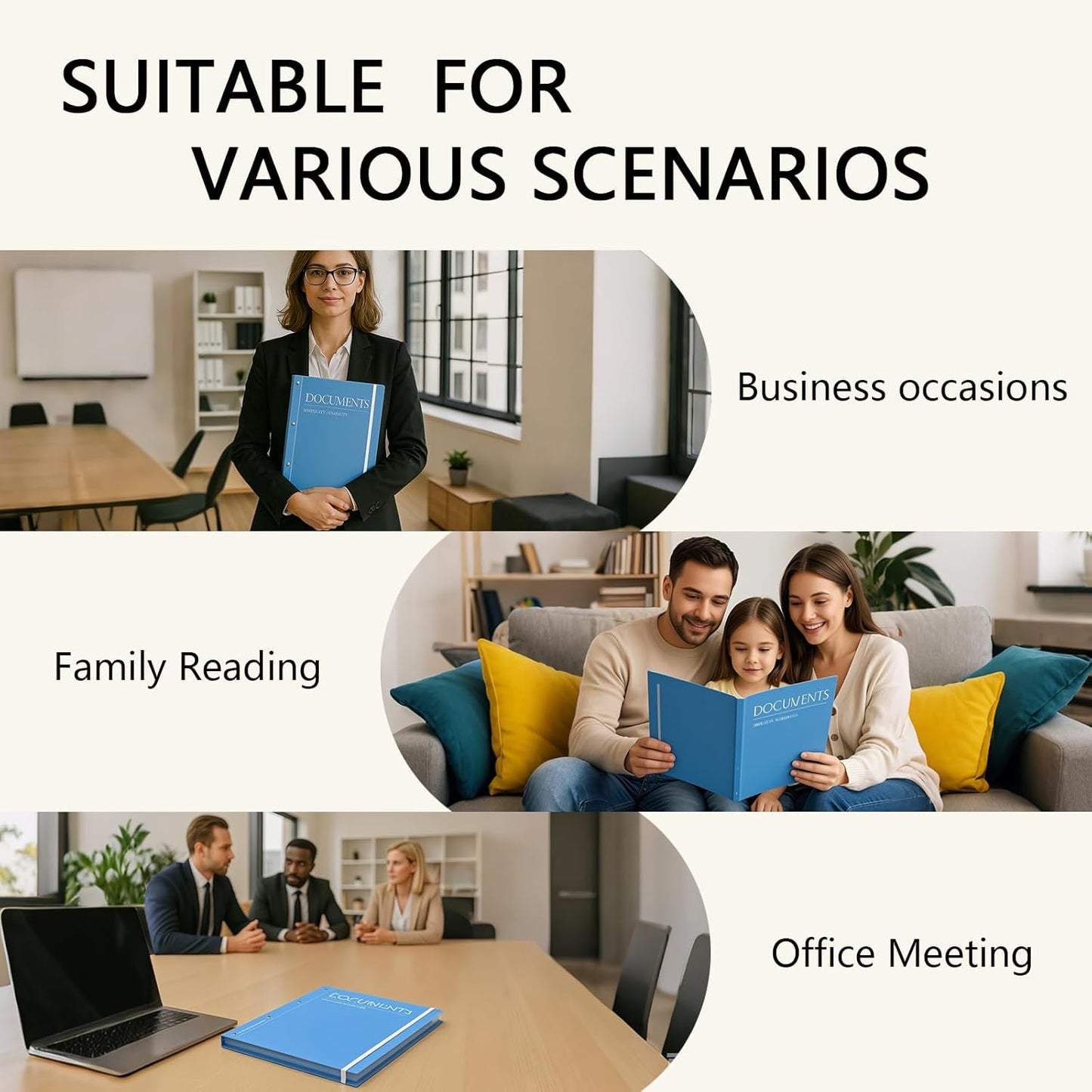 Expanding Accordion File Folder & Document Organizer Binder | 12 Pockets for Important Papers, Passports, IDs | Acid-Free, Tear-Resistant for A4/Letter Size | Home Office Organization