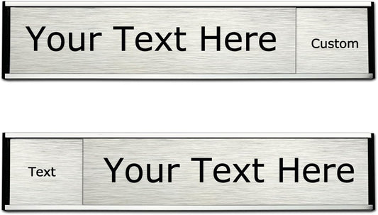 Custom Slider Sign for Door and Wall - 2 X 10 inch Custom Slider Sign for Home, Office, Hotels, Hospital, Conference Room, Slider Door sign with Aluminum Holder