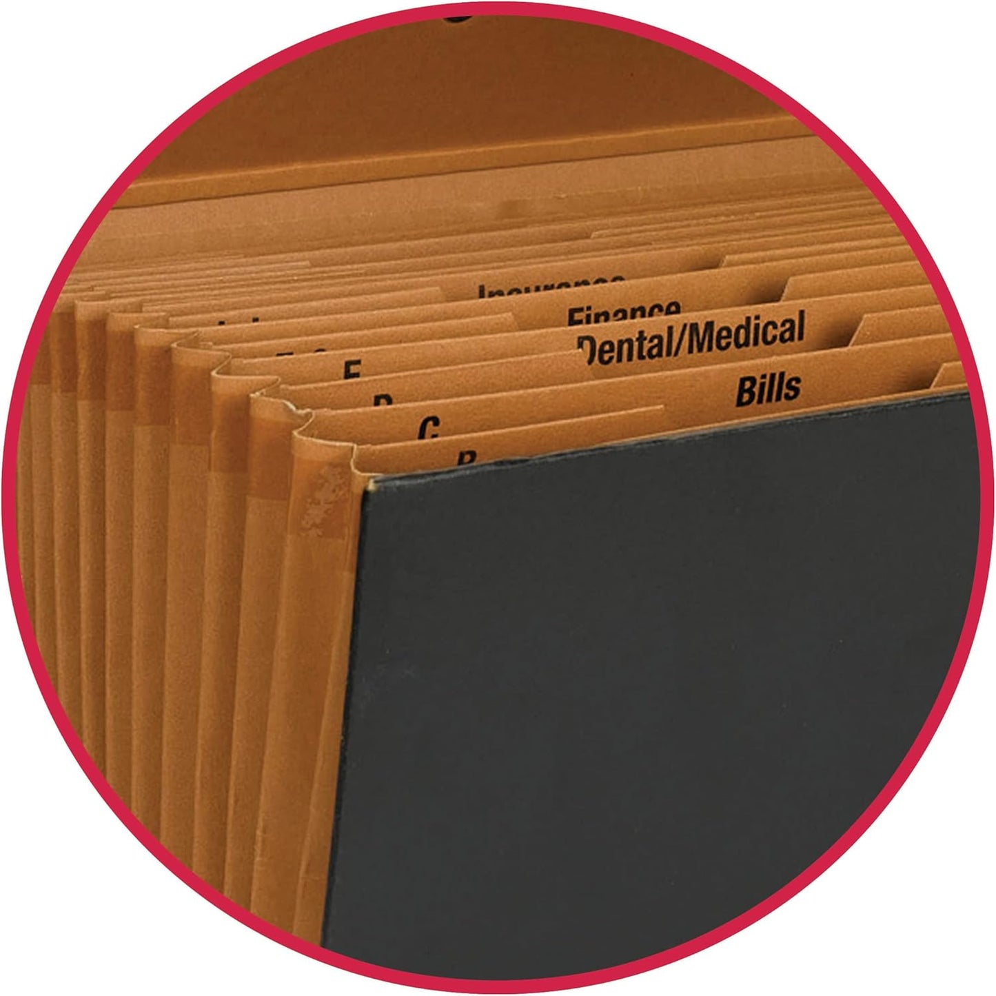 Smead A-Z and Subject Expanding File Box, 19 Pockets, Printed Alphabetic (A-Z)/Subject, Latch Closure, Legal Size, Black (70804) (Pack of 4)