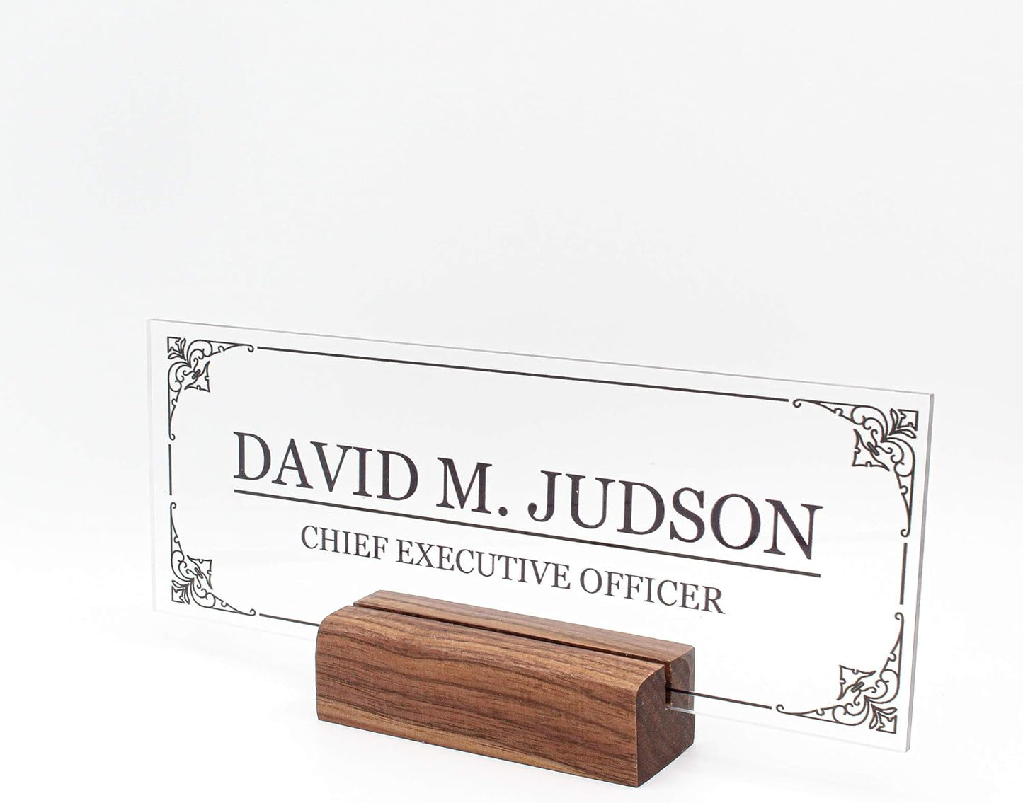 ARTSWAVE Name Plate for Desk - Personalized Acrylic Desk Name Plate for Office - Custom Desk Name Plates & Plaques - Ideal Desk Name Plate for Professionals - Sleek & Stylish Design