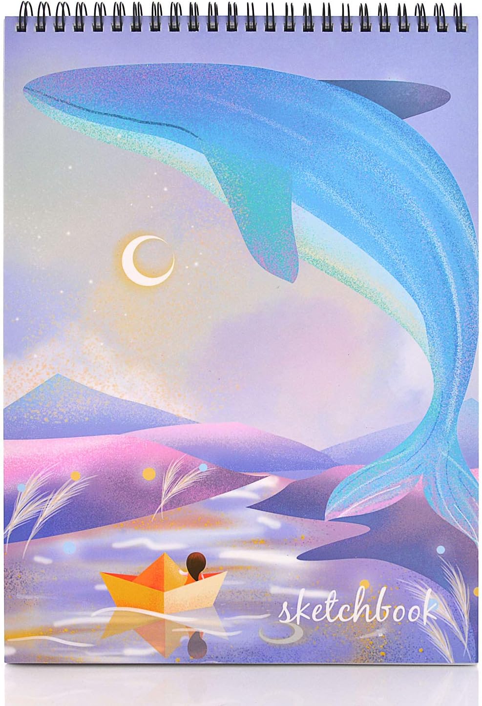 MEMX Sketch Book for Kids, 8”X11.5” 100 Pages(110gsm), Spiral Bound Artist Sketch Pad, Durable Acid Free Sketchbook for Painting, Sketching or Doodling, Best Gifts for Drawing Boys and Girls, White