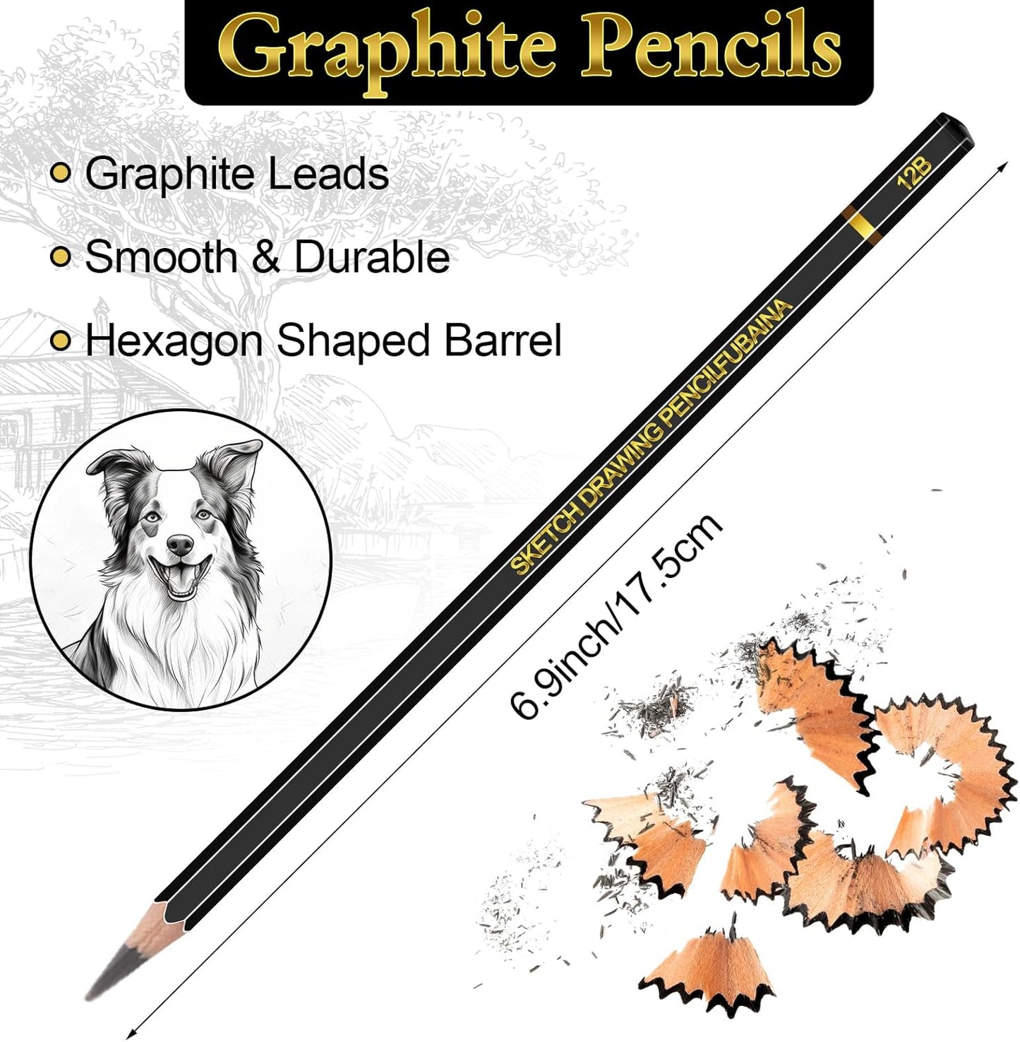 360 Pcs Drawing Sketching Pencil Set Professional (12b - 4h) Graphite Charcoal Gift Bulk for Artists Beginners, Pro Artists, Drawing Art, Sketching