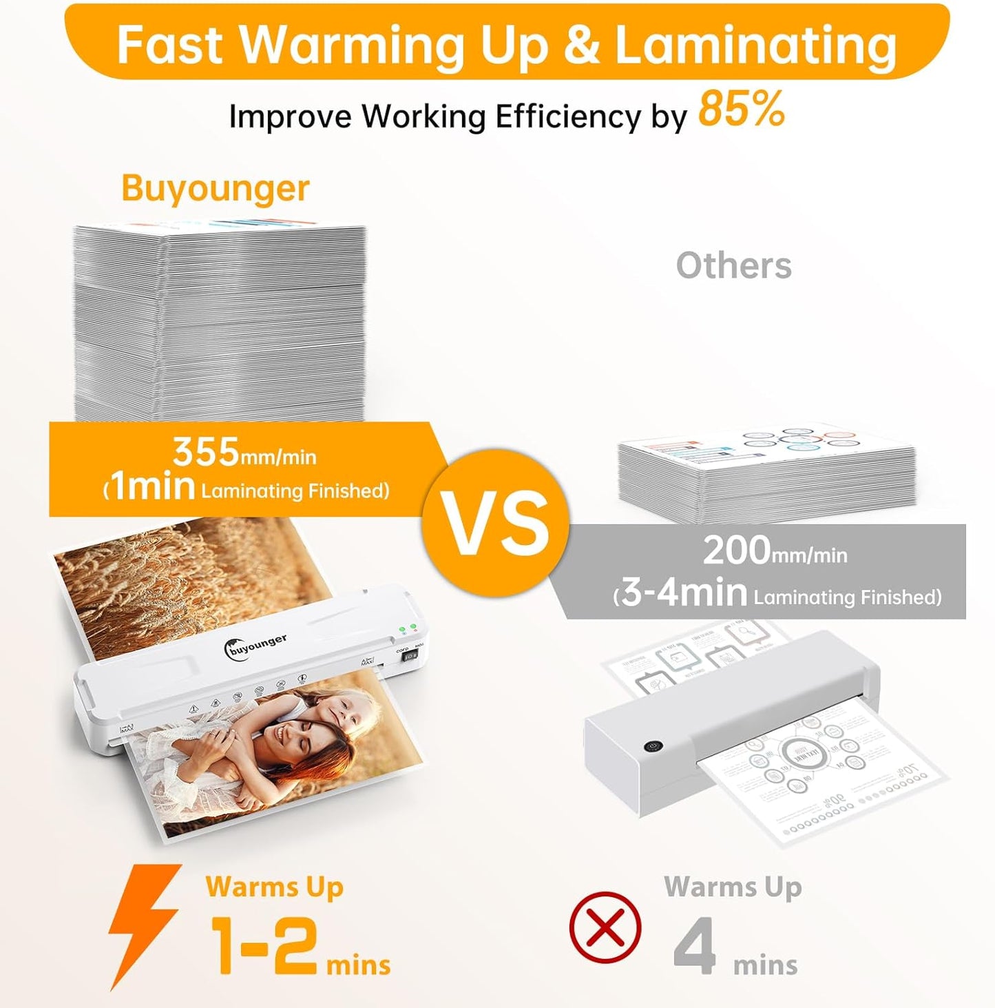Laminator Machine, A3 Laminator Machine with 30 Laminating Sheets, 13 Inch Laminating Machine with Fast Warm-up for A3/A4/A5/A6, Thermal and Cold 11X17 for Home School Office