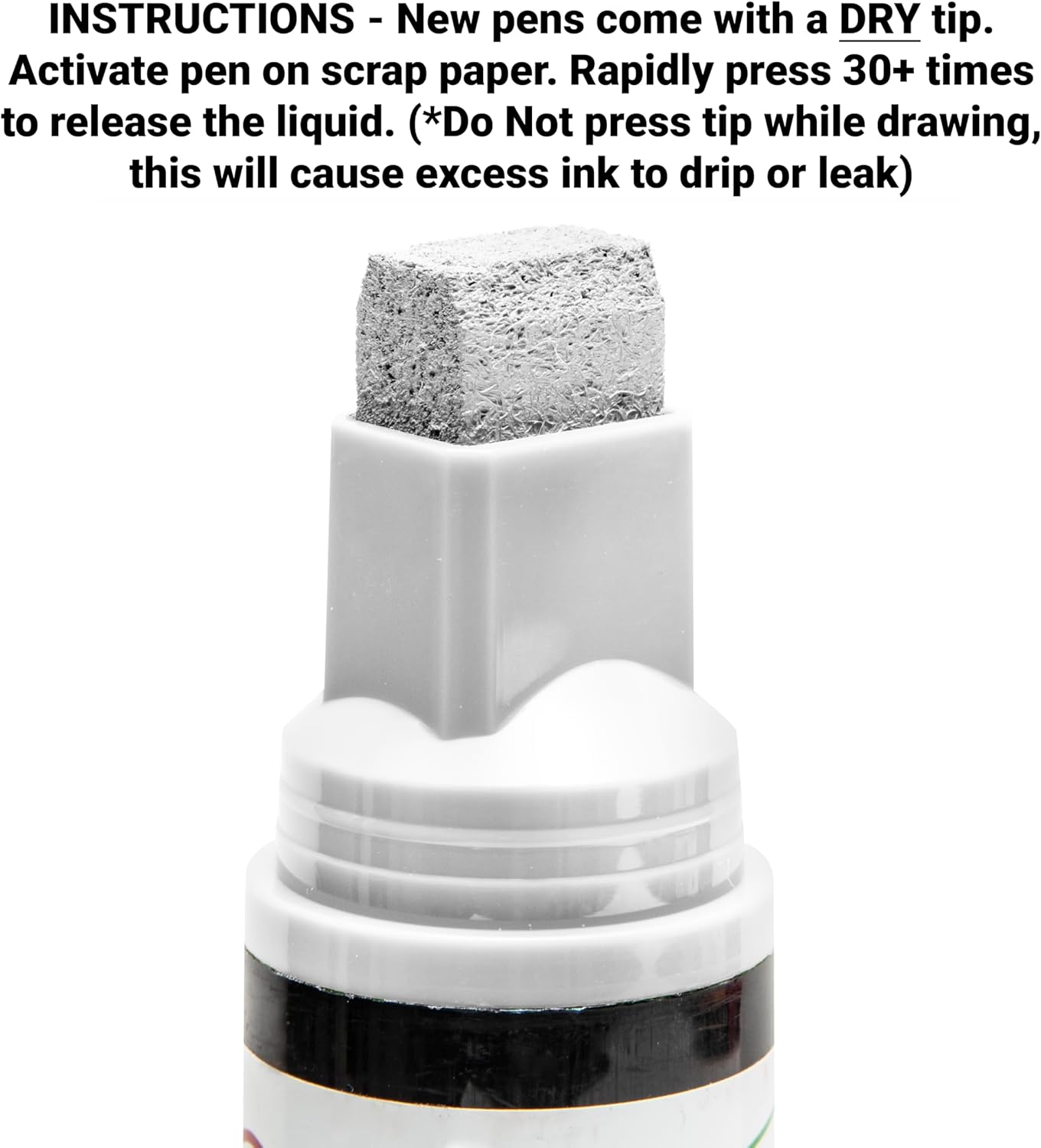 Glass Pen Window Marker: Liquid Chalk Pens for Glass, Whiteboard Markers with Washable Paint - Graduation, Car Windows, Mirror Pen, Storefront, Wedding, Parade, Party & Holiday (White, Jumbo Tip)