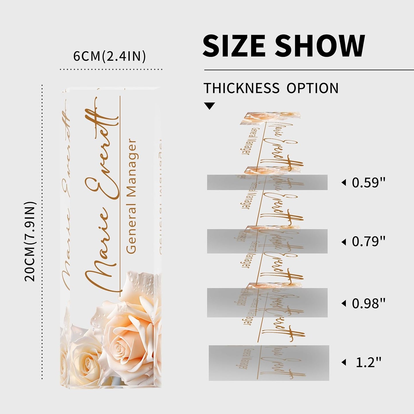 Custom Name Plate for Desk | Personalized Desk Name Plate | Personalized Boss Employee Appreciation Gifts | Acrylic Name Plate Office Desk Accessories