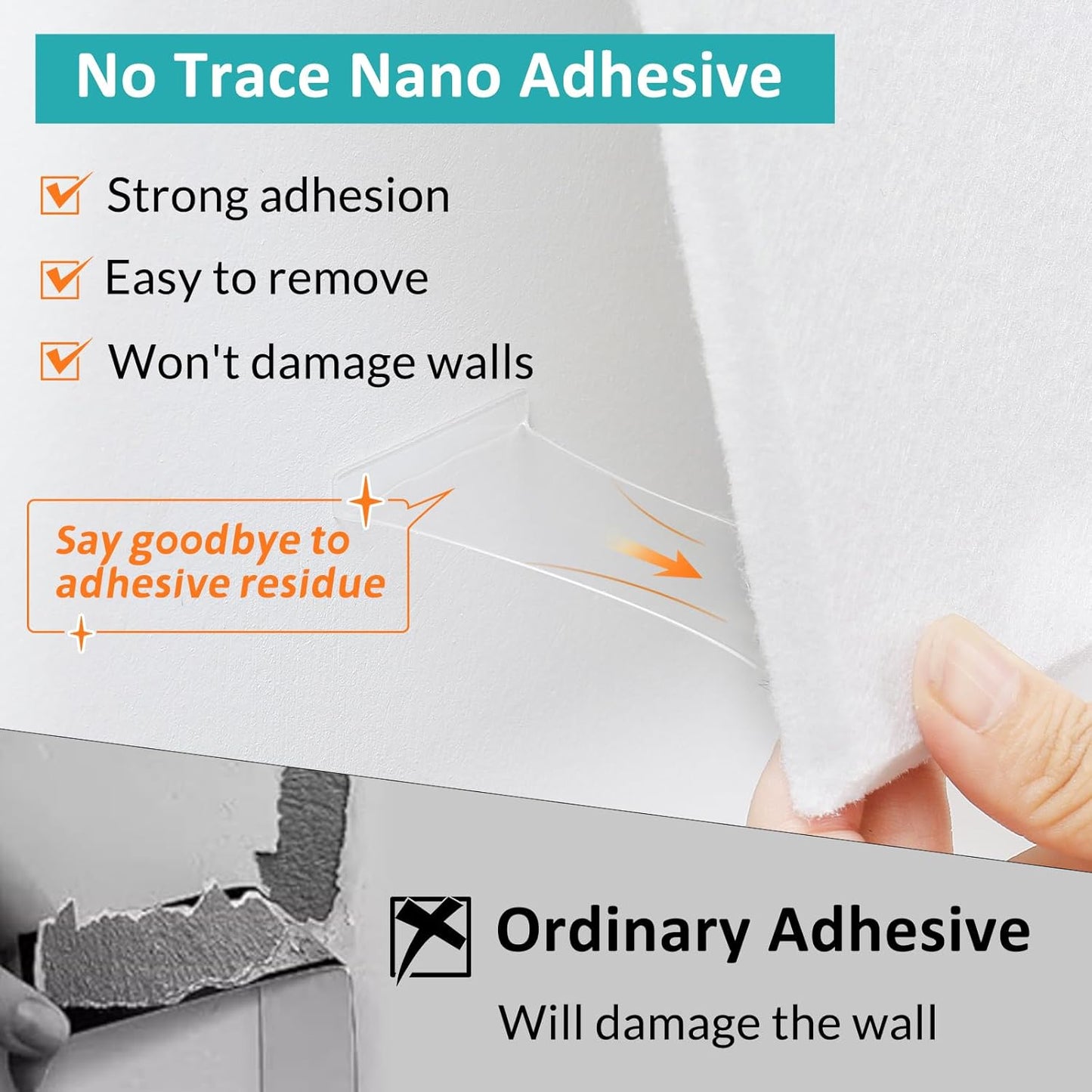 Cork Board for Walls 48" x 36" - White Bulletin Board - 12 Pack Felt Wall Tiles with Safe Removable Adhesive Tabs - Large Corkboard for Office Classroom Home Decor - Snow White