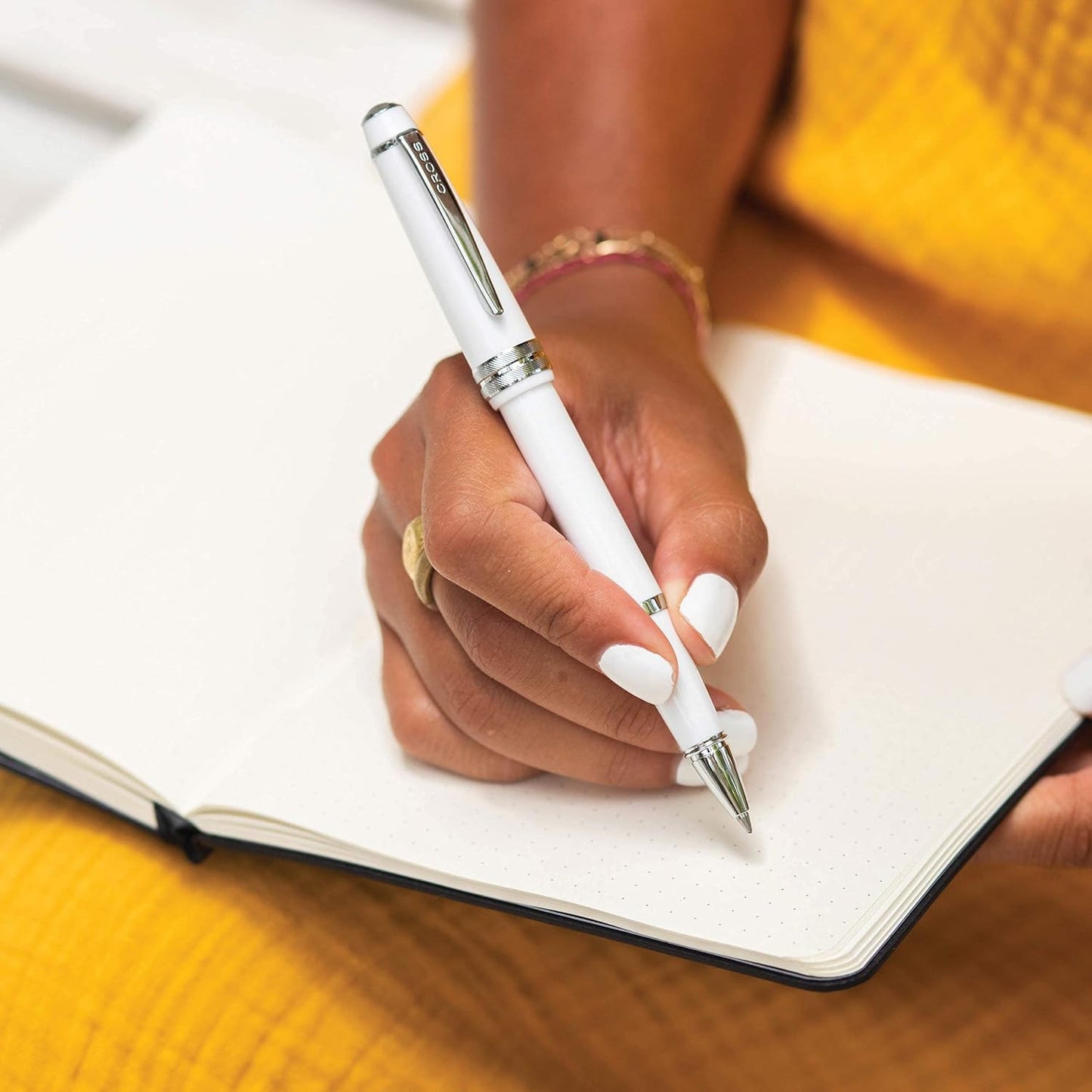 Cross Bailey Light Refillable Ballpoint Pen Presented in a Everyday Gift Box - Medium Point, Black Ink, Glossy Black