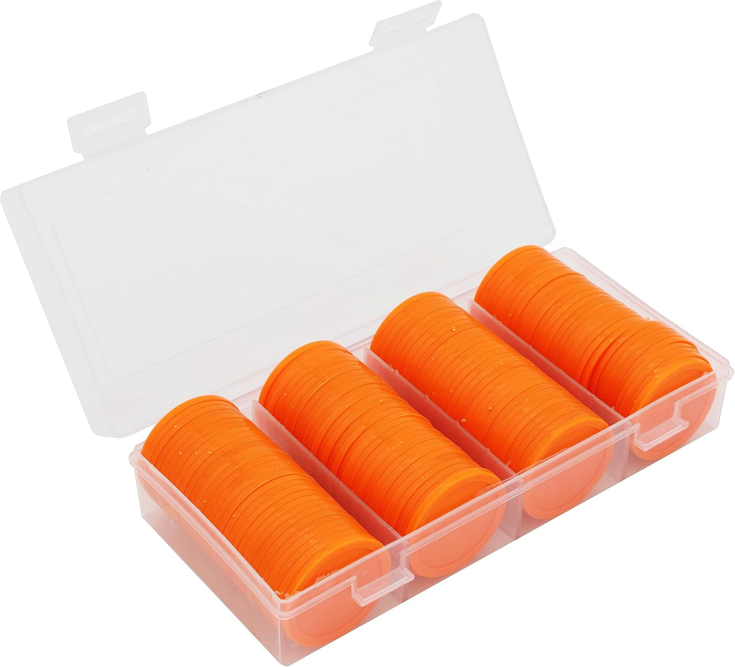 35MM/1.37-inch Box of 120 Counting Coins for Poker Chips and Game Coins (Orange, 35MM/1.37-inch)