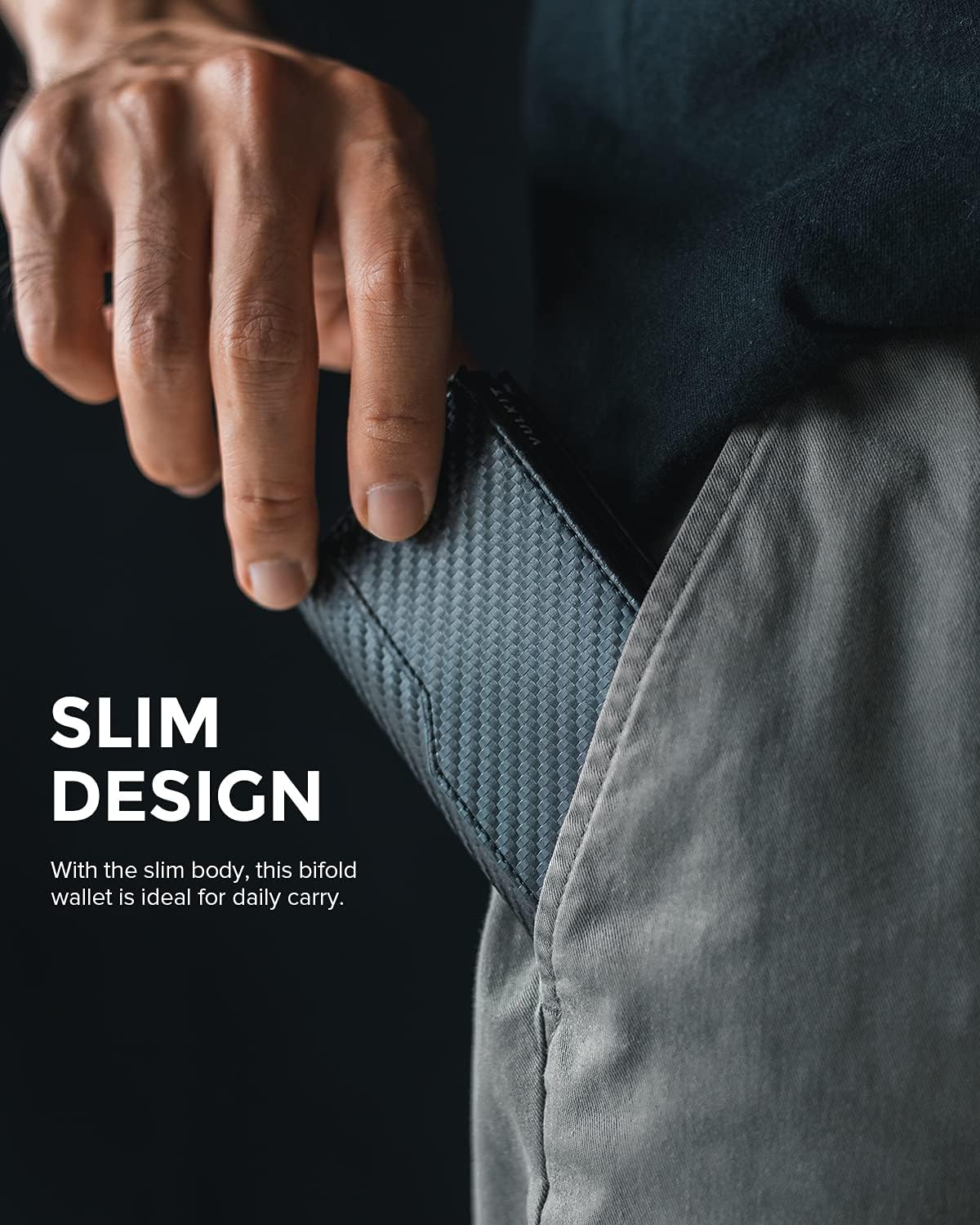 VULKIT Card Holder Wallet with Double ID Windows RFID Blocking Pop Up Wallet Minimalist Design for 12 Cards