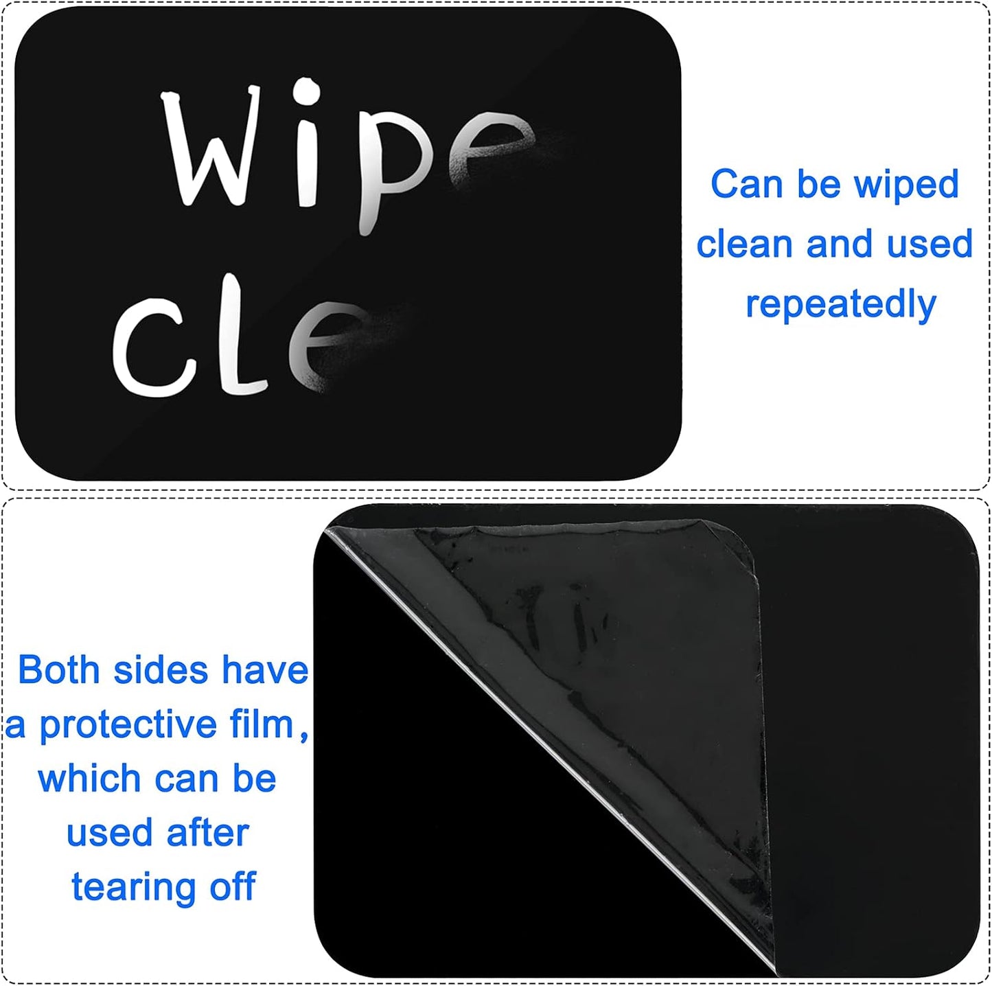 Mlici Clip on Sign Holder Chalkboard Clips, 8 Pack 8.2 x 5.8 Inch Sign Holder Clip for Retail Store Signs Displays, Black Plastic Sale Signs for Food Label Display Rotating Signs Table Clip