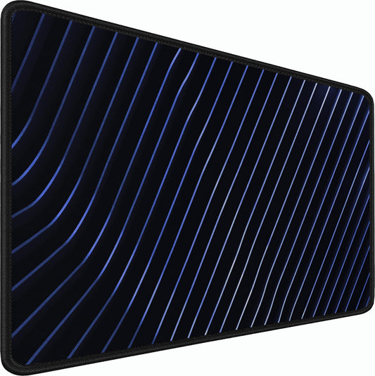 Gaming Mouse Pad, 31.5x15.7 inch Large Extended Computer Keyboard Mouse Mat, Water Resist Non-Slip Mousepad Rubber Base Long XXL Desk Mouse Pad for Work & Gaming, Office & Home, Blue line