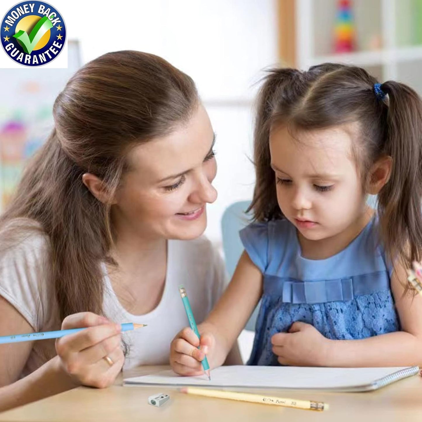 ECOTREE Pencils #2 Pre-Sharpened Pencils for Kids Number 2 Pencil with Erasers for School, Writing, 12 Count