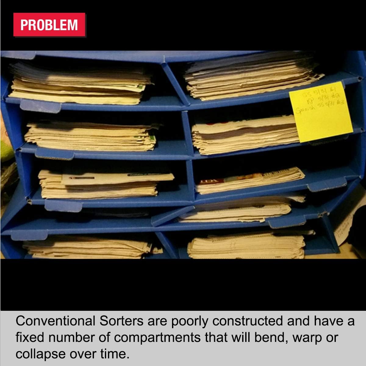 Ultimate Office Tierdrop Desktop Organizer. 6-Compartment High Capacity Mail, Classroom and Literature Sorter, Features Extra High Slots for Bulky Packages & Supplies. Add-On Tiers for Easy Expansion