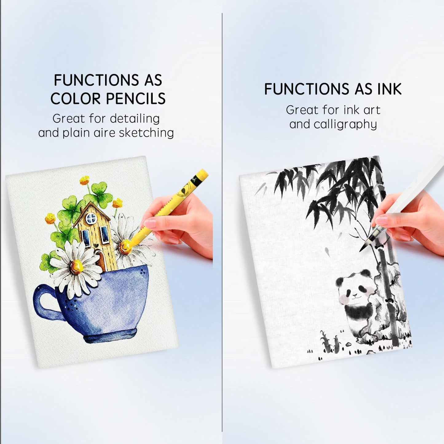 25 Colors Water Soluble Pastels, Watercolor Pastels Set for Beginners and Hobbyists, Includes Sharpener, Palette & Brush for Vibrant Art Creations (Classic)