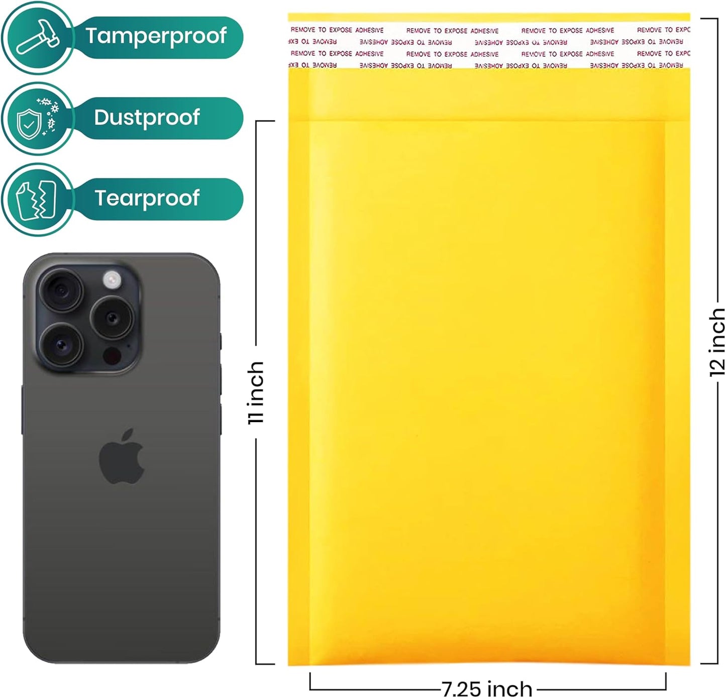 Levex - #1 7.25" x 12 [100 Pack) Kraft Bubble Mailers, Padded Envelope Mailers, Packing Envelope & Mailing Bags for Shipping