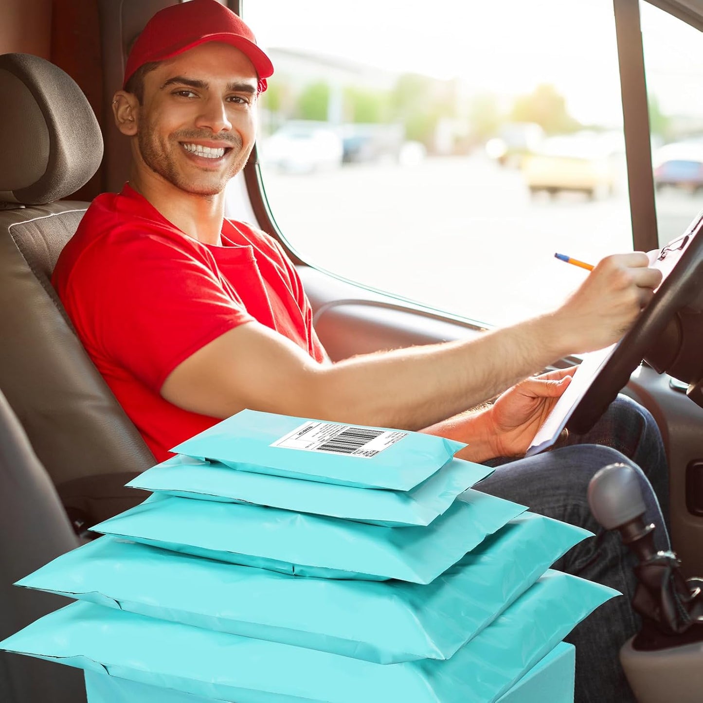 UCGOU 60 Pack Teal Poly Mailers Variety Size Pack, 6x9 Inch & 9x12 Inch & 10x13 Inch & 12x15.5 Inch & 14.5x19 Inch, 12 PCS Each Bag, Self-sealing Adhesive Mailers Assorted Sizes for Small Business