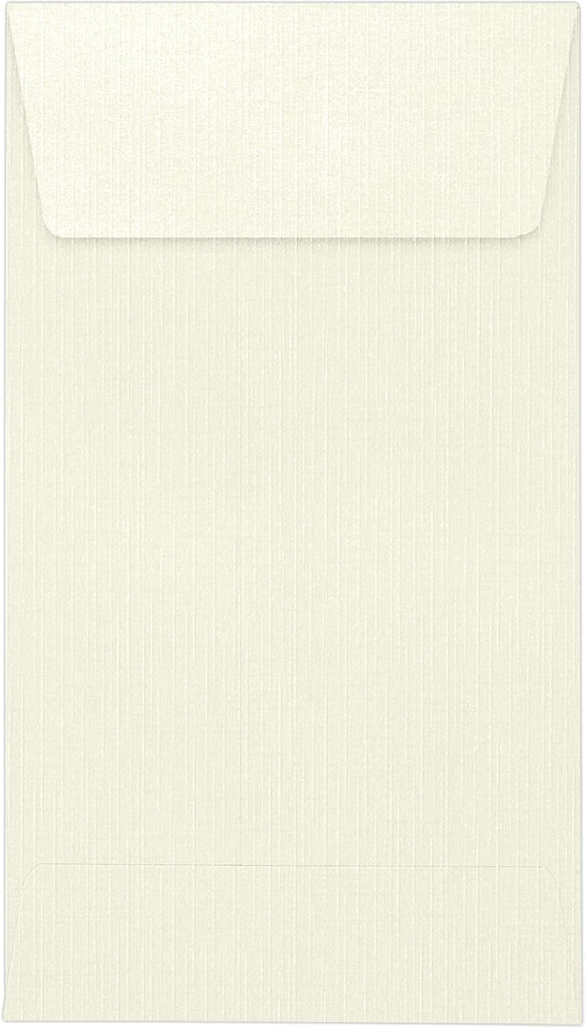 LUXPaper #5 1/2 Coin Envelopes | Peel & Press | 3 1/8" x 5 1/2" | Natural Linen | 80lb. Text | 1,000 Qty
