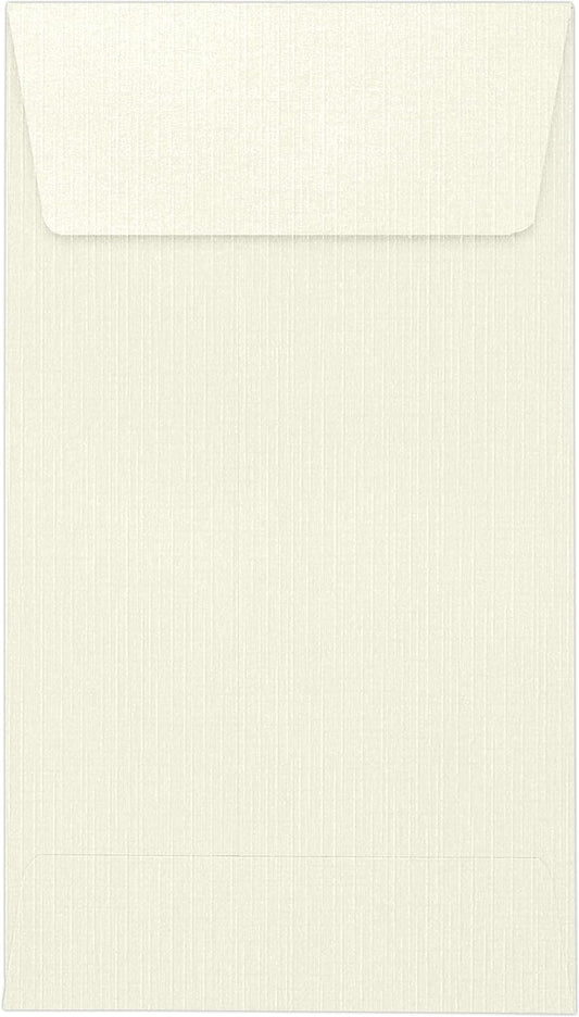 LUXPaper #5 1/2 Coin Envelopes | Peel & Press | 3 1/8" x 5 1/2" | Natural Linen | 80lb. Text | 1,000 Qty