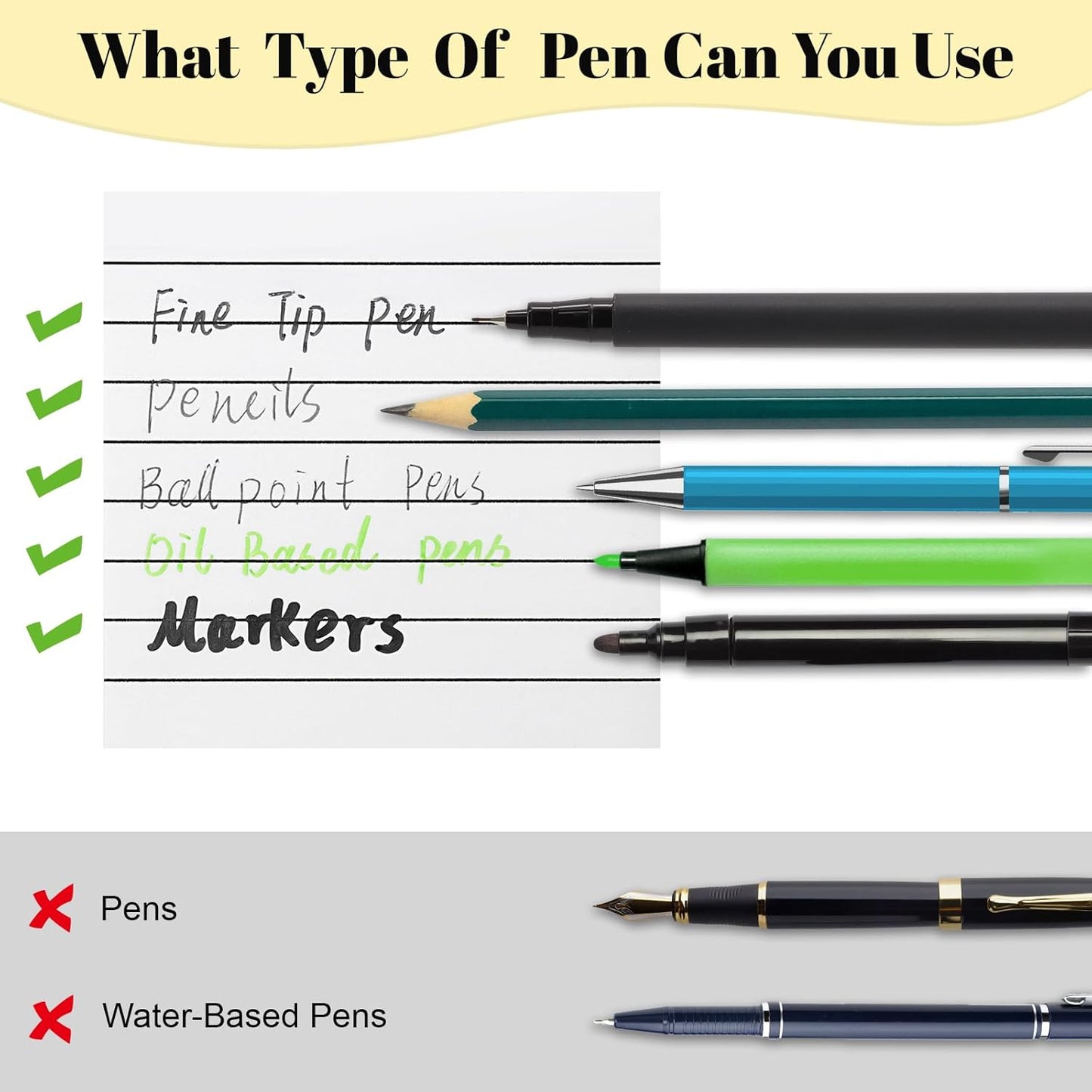 3x3 Inch Transparent Sticky Notes 300 Sheets, Clear Translucent Lined Self-Adhesive Memo Repositionable Reminder Pad for Office, College Students, Planners, Journals, School Supplies (White)