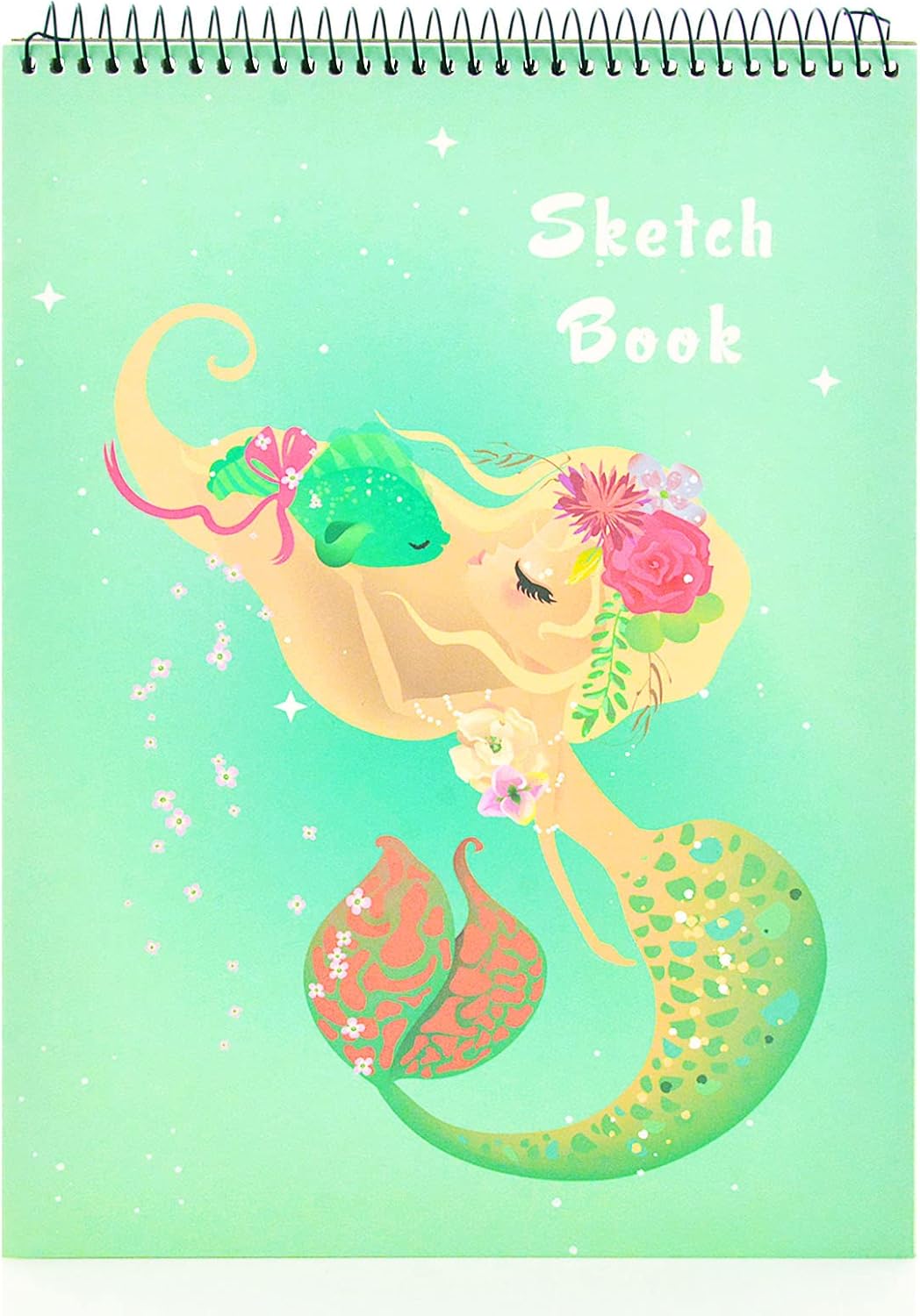 MEMX Sketch Book for Kids, 8”X11.5” 100 Pages(110gsm), Spiral Bound Artist Sketch Pad, Durable Acid Free Sketchbook for Painting, Sketching or Doodling, Best Gifts for Drawing Boys and Girls, White