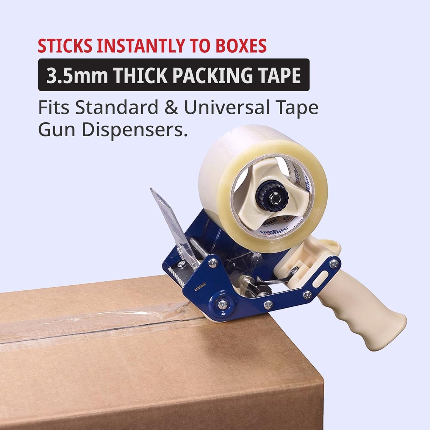 Tape Logic 3" x 55 yds Acrylic Packing Tape 3.5 Mil, Clear (6-Pack) Heavy Duty Packing Tape Rolls for Sealing Boxes at Home, Warehouse, & Office, Supplies for Packaging, Shipping, Moving