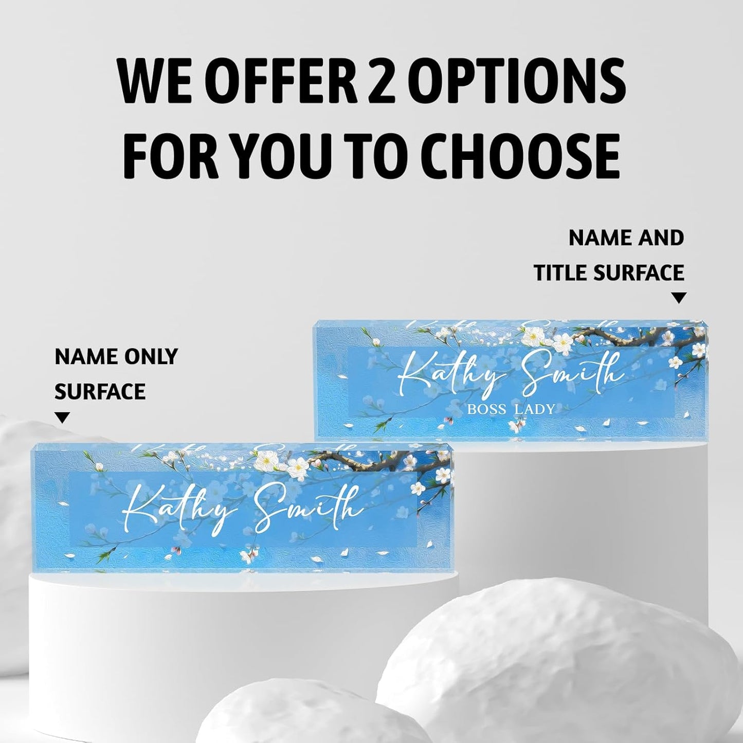 Custom Name Plate for Desk | Personalized Desk Name Plate | Personalized Boss Employee Appreciation Gifts | Acrylic Name Plate Office Desk Accessories