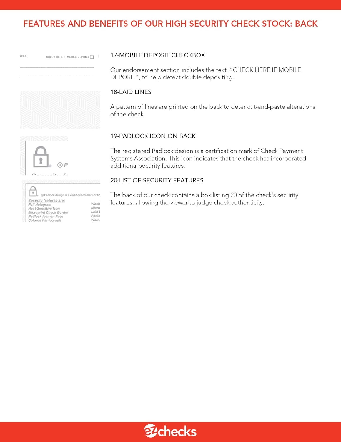 EZ Checks Premium Blank Hologram High Security Laser Check Stock | 500 Sheets (Brown/Yellow, Check at Top)