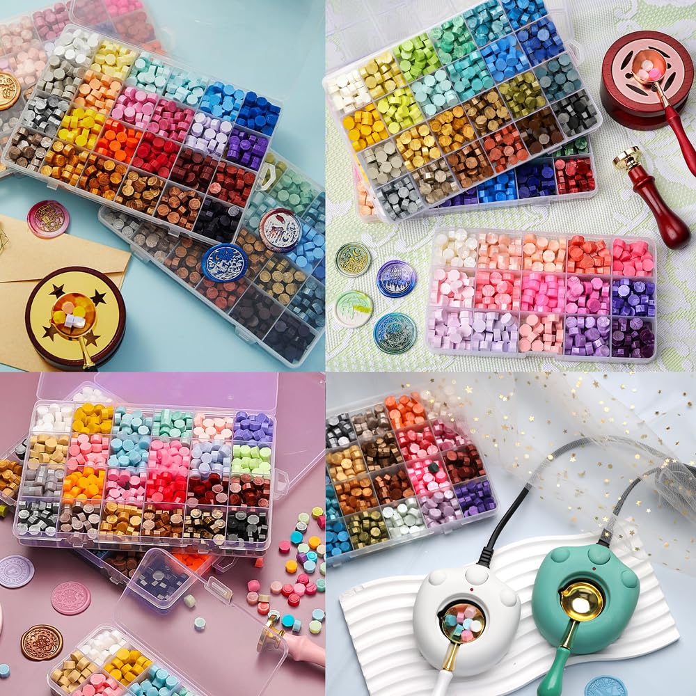 600pcs Green Wax Seal Beads,6 Assorted Sealing Beads Ideal for Wax Seal Stamp Wedding Letter Envelope Decor Wine Bottle Sealing Decoration (Green Series)