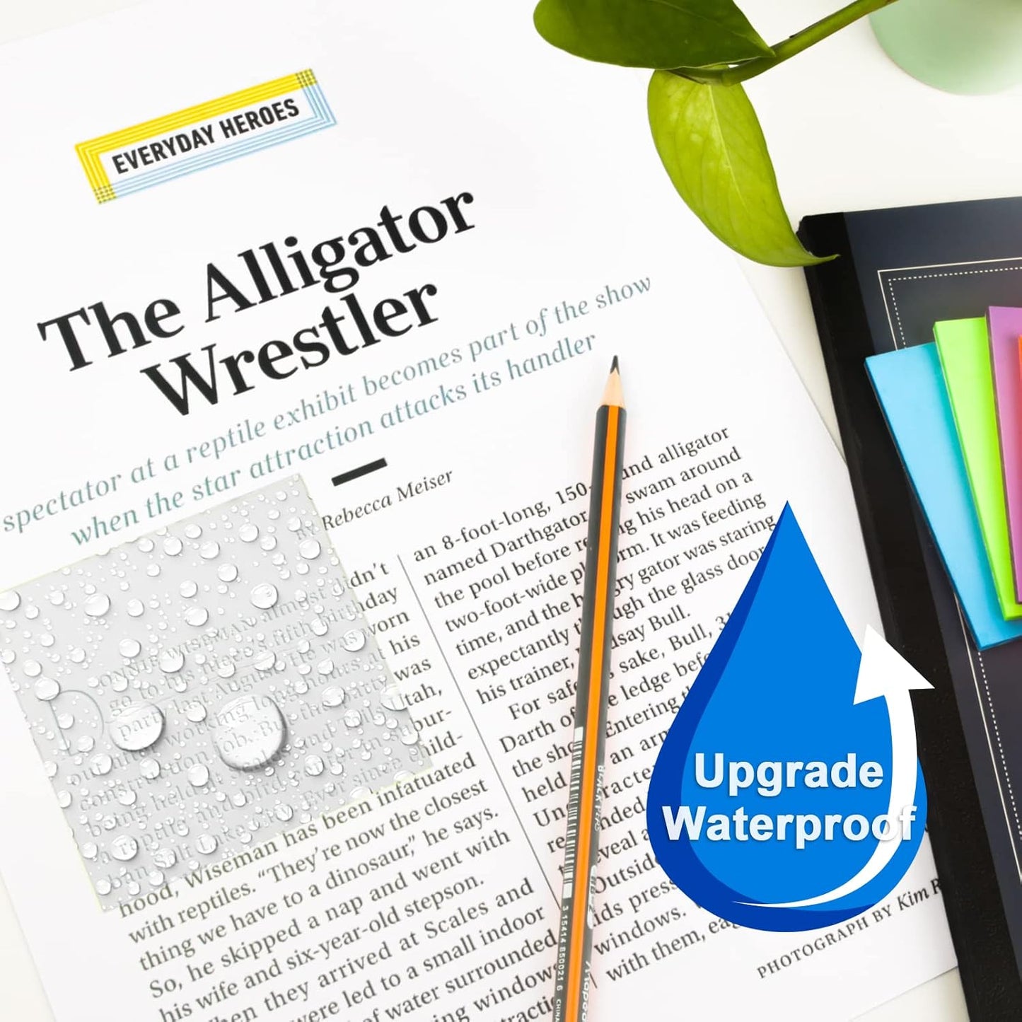 MIUTME 500 Pcs Transparent Sticky Notes,White Clear Sticky Notes School Supplies, Waterproof Self-Stick Note Pads 3x3 Inch