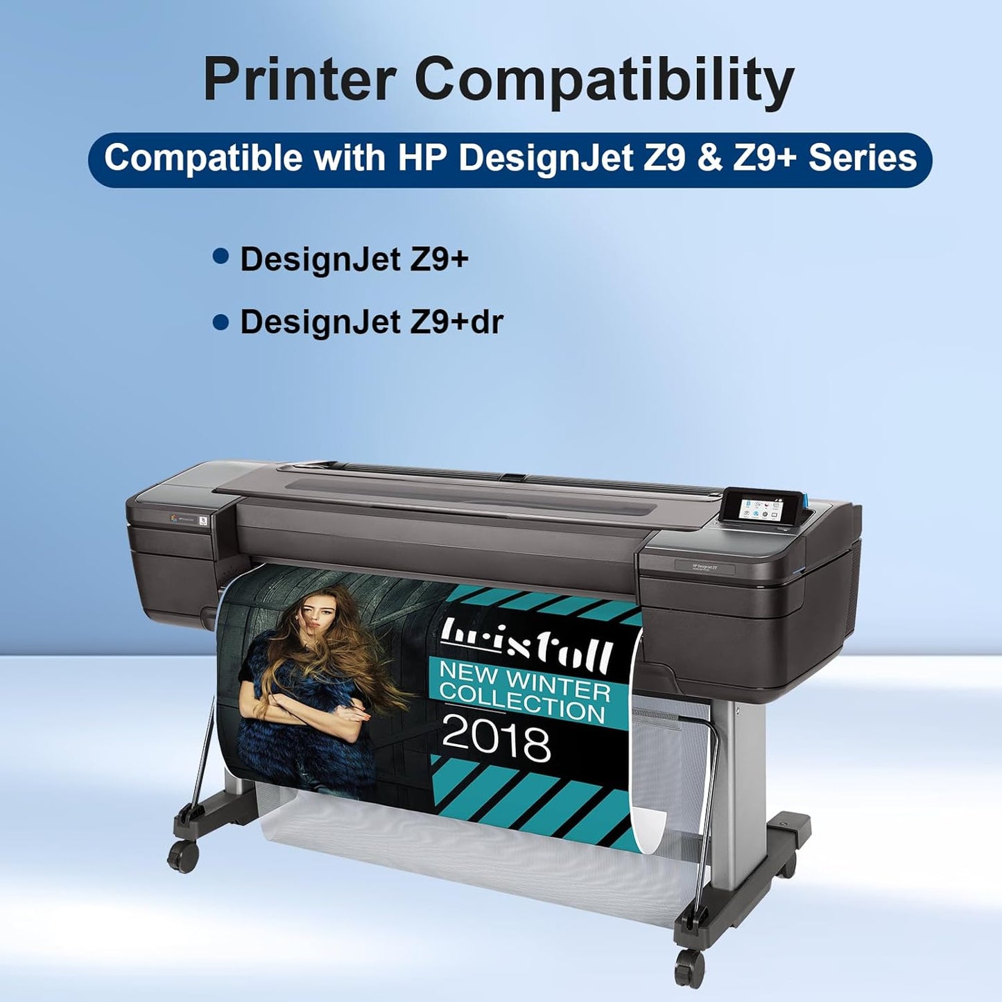 747 Chromatic Green 300-ml Ink Cartridge (P2V84A) Replacement for HP 747 P2V84A Chromatic Green High Capacity Ink for DesignJet Z9+ & Z9+dr Large Format Photo Printer (1-Pack, P2V84A Chromatic Green)