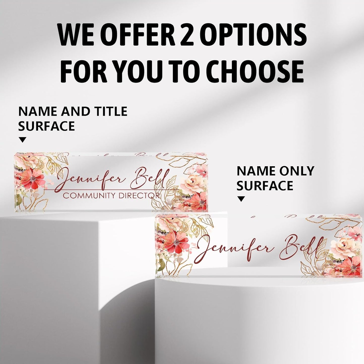 Custom Name Plate for Desk Desk Name Plate Personalized, Office Desk Decor for Women & Men, Employee Appreciation Gifts The Office Gifts for Boss, Manager, Teacher, Nurse, Lawyer