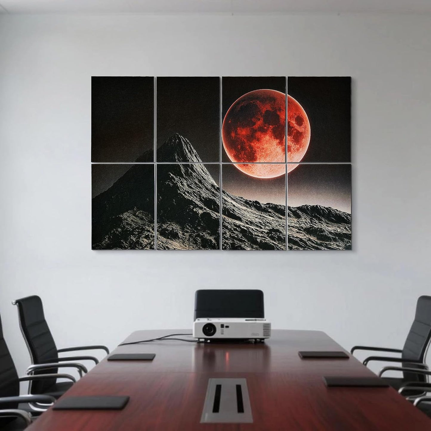 UMIACOUSTICS 8 Pcs 0.7Inch Thick Art Acoustic Panels, Total 47.2” x 31.5” Decorative Acoustical Wall Panels, Sound Absorbing Art Panels for Home, Office, Hotel, Rugged-Moonstone