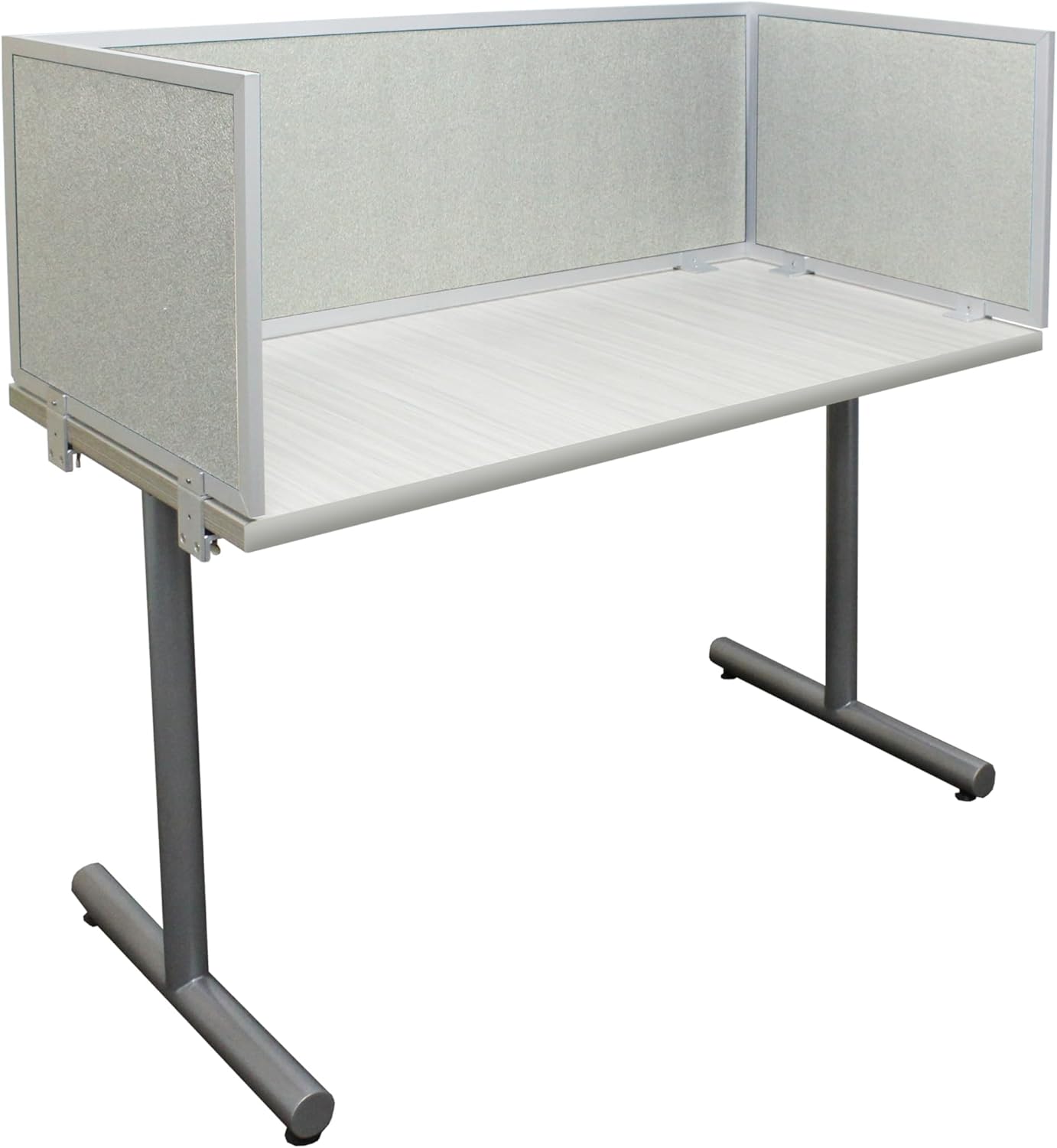 OBEX Acoustic Mounted Screen Privacy Panel Table Top Separator, Sound Blocking Desk Divider (Overcast, 18" X 30")