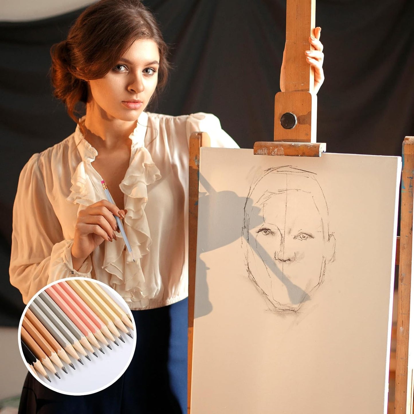 TecUnite 120 Pcs #2 HB Pencils with Eraser No 2 Unsharpened Wooden Hexagonal Pencils for Adults Gifts for School Exam art Learning Office Sketching(Morandi Boho Colors)