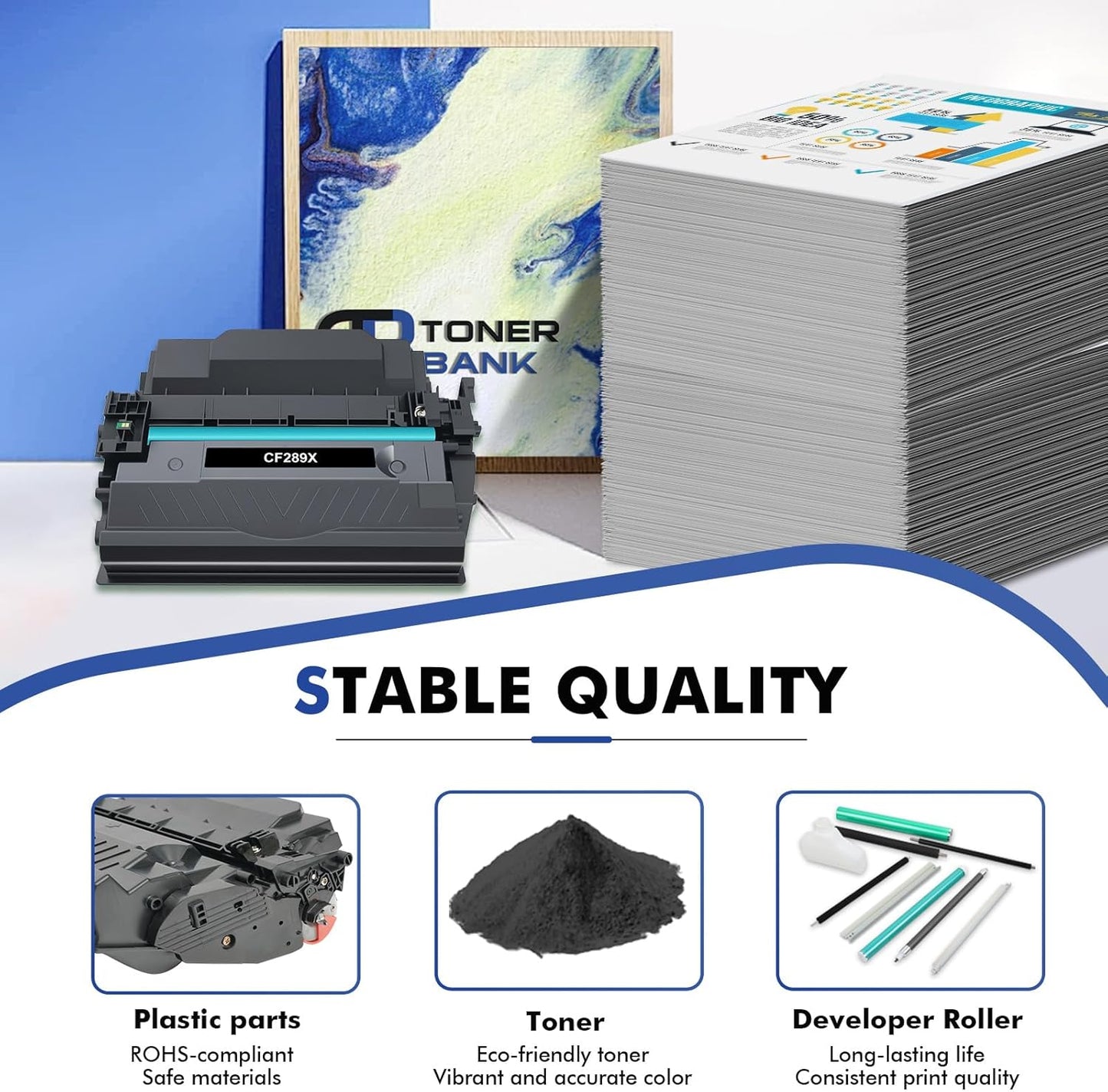 89X 89A Black Toner Cartridge CF289X CF289A Compatible Replacement for HP 89X 89A Toner Cartridge for Laserjet Enterprise M507n M507dn M507x MFP M528dn M528f M528c M507 M528 Series Printer (2-Pack)