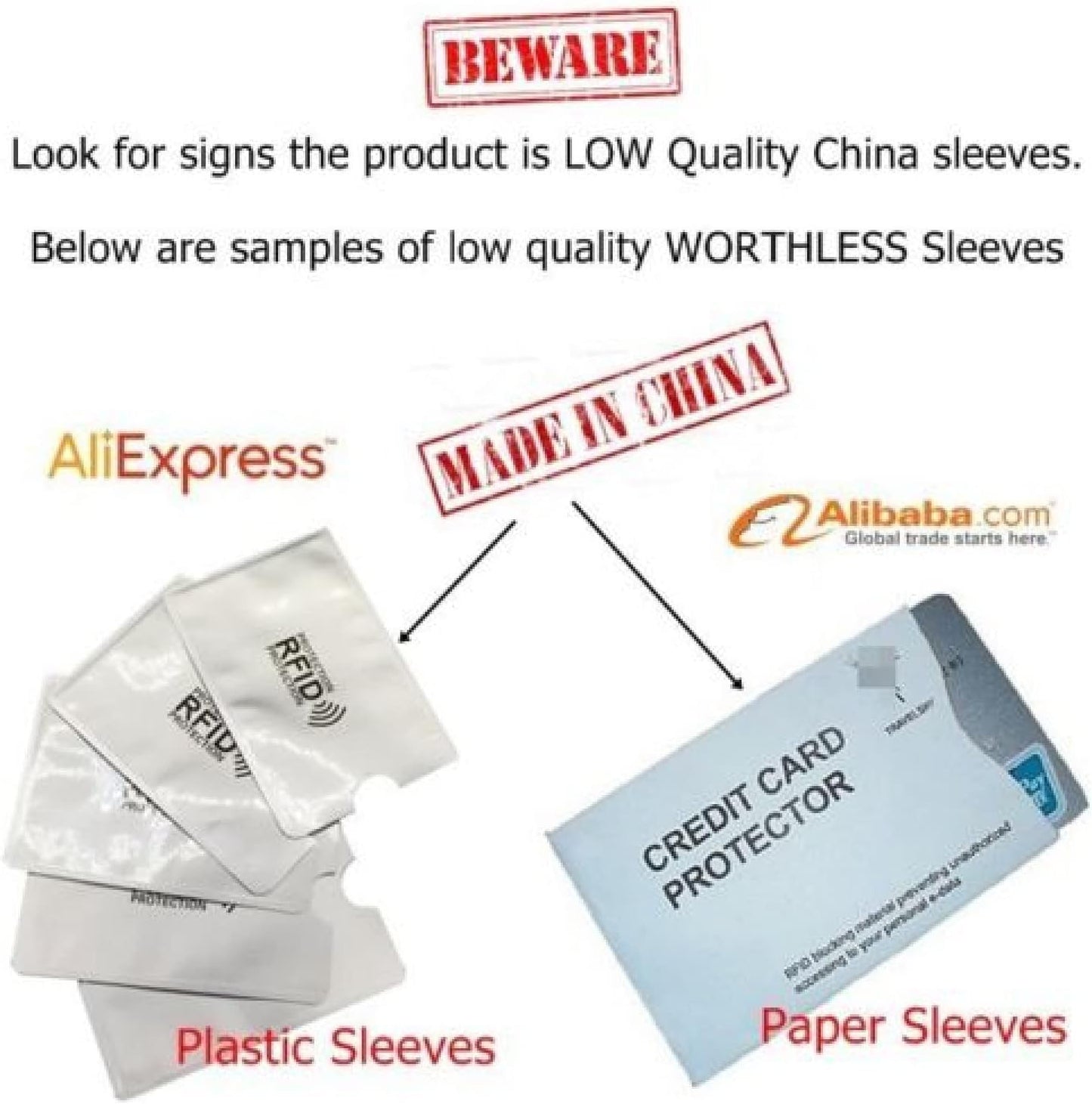 Semper Paratus Gear TYVEK Credit Card Sleeves Protectors 100% MADE IN USA - Anti-theft for Travel wallet, purse. RFID Blocking Protects debit, cards, IDs from identity theft (30PAK), Blank White